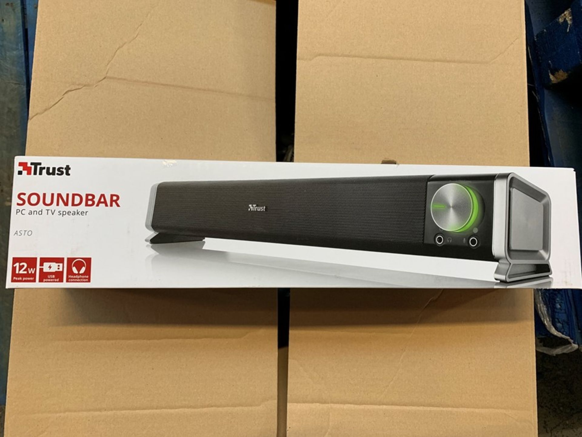 1 BOXED TRUST ASTO PC AND TV SOUNDBAR / BL - 6416 (PUBLIC VIEWING AVAILABLE)