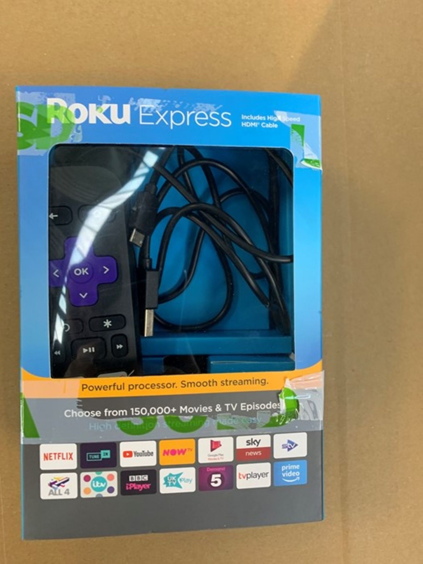 1 BOXED ROKU EXPRESS STREAMING STICK / BL - 6416 (PUBLIC VIEWING AVAILABLE)