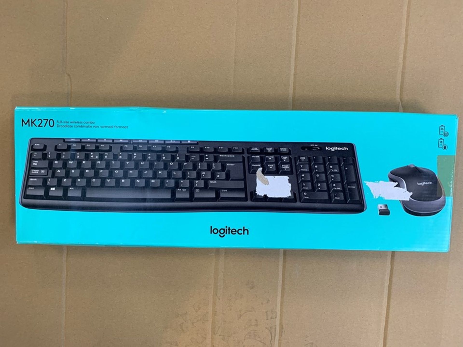 1 BOXED LOGITECH MK270 WIRELESS KEYBOARD AND MOUSE COMBO / BL - 6416 (PUBLIC VIEWING AVAILABLE)