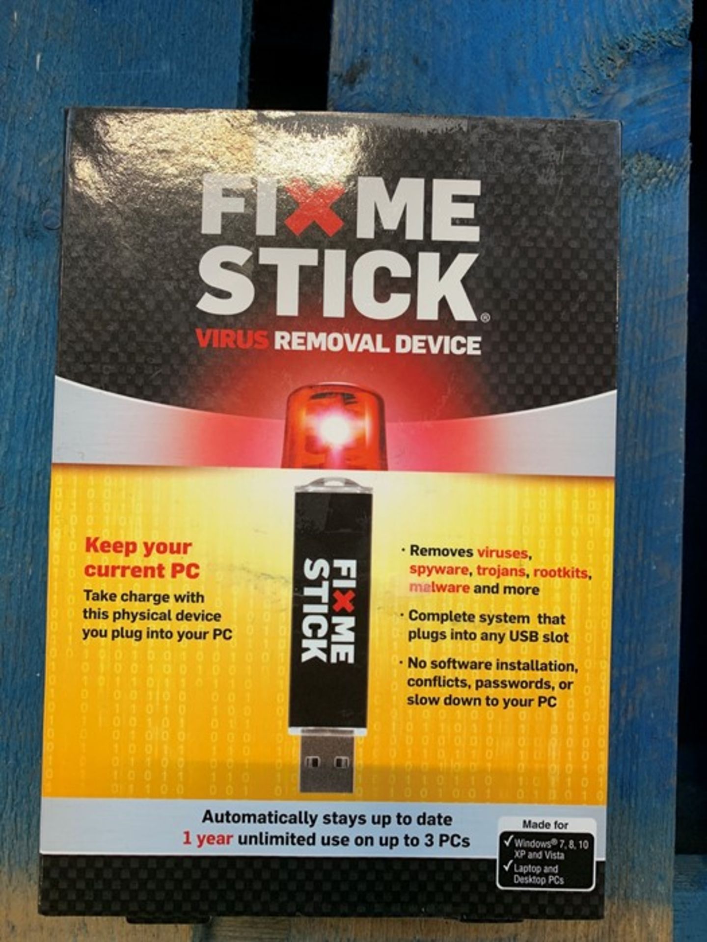 1 BOXED FIXME STICK VIRUS REMOVAL DEVICE / BL - 6416 (PUBLIC VIEWING AVAILABLE)