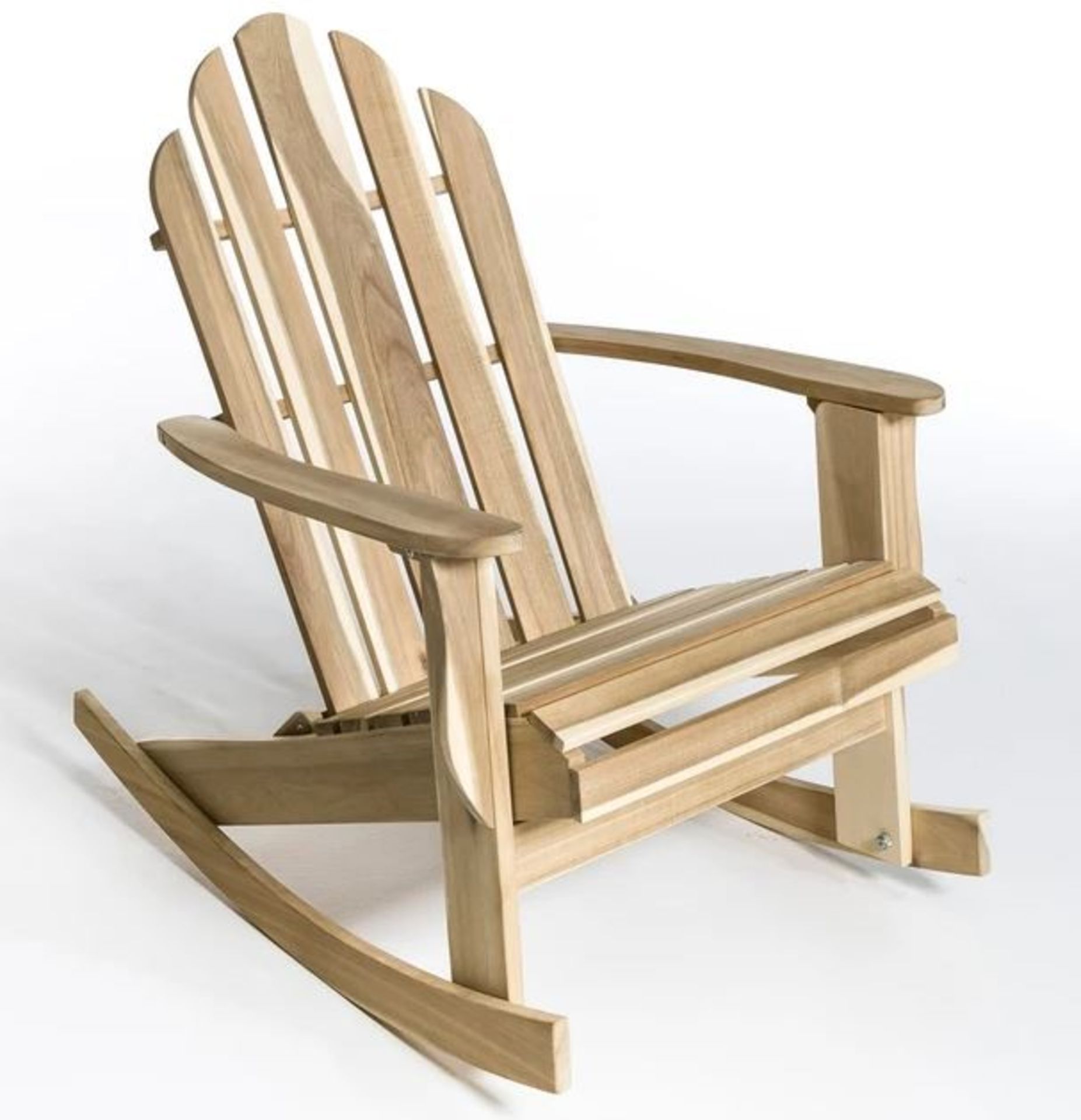 1 GRADE B BOXED THEODORE ADIRONDACK STYLE ROCKING CHAIR IN AN UNTREATED FINISH / RRP £165.00 (PUBLIC