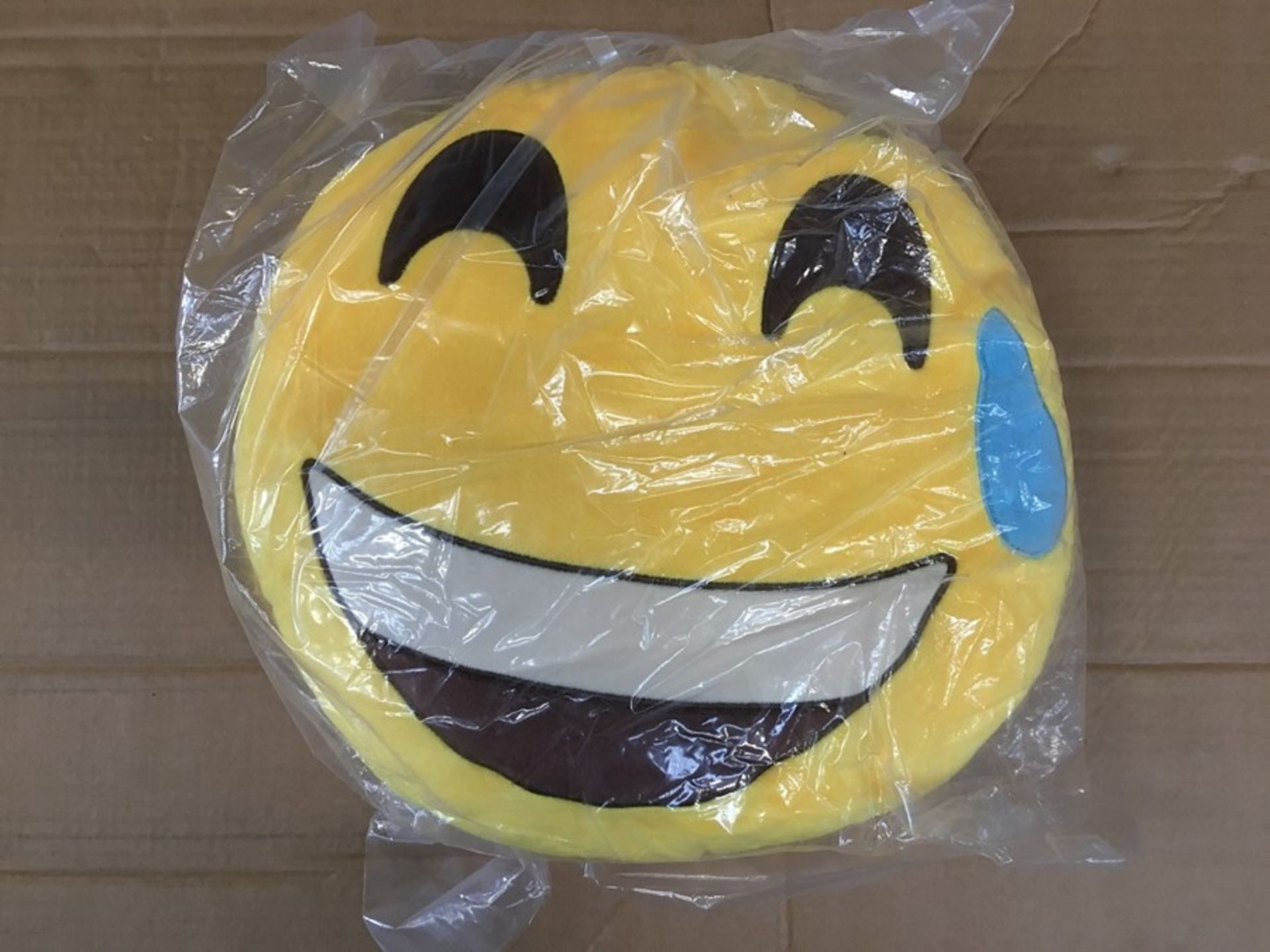 1 BAGGED EMOJI CRYING WITH LAUGHTER PILLOW (PUBLIC VIEWING AVAILABLE)