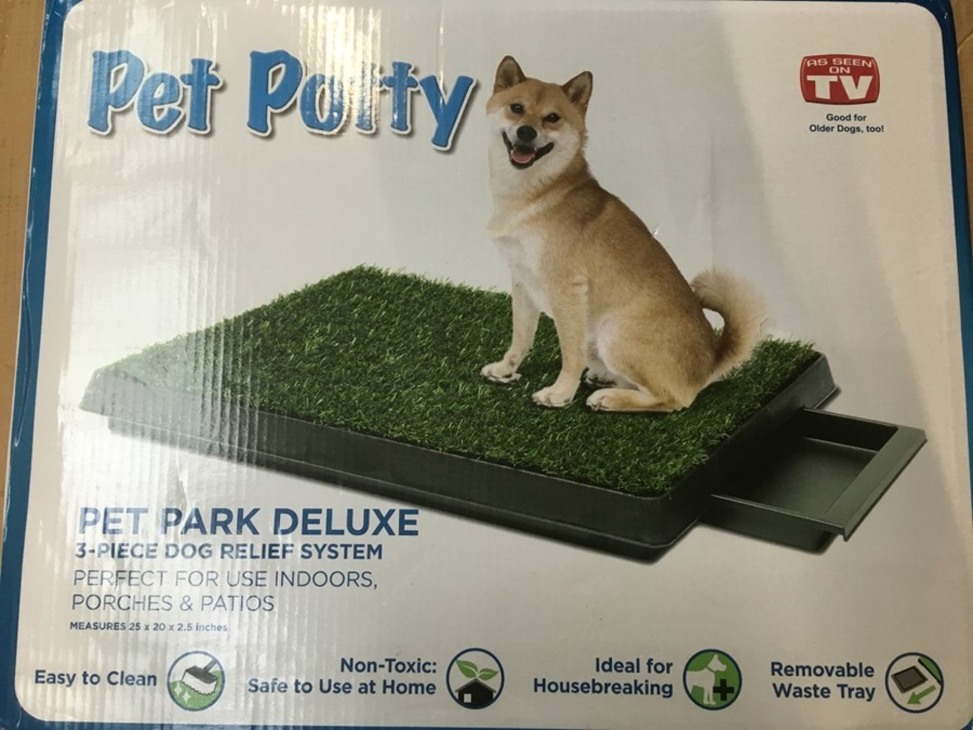 1 BOXED PET POTTY PET PARK DELUXE / RRP £34.99 (PUBLIC VIEWING AVAILABLE)