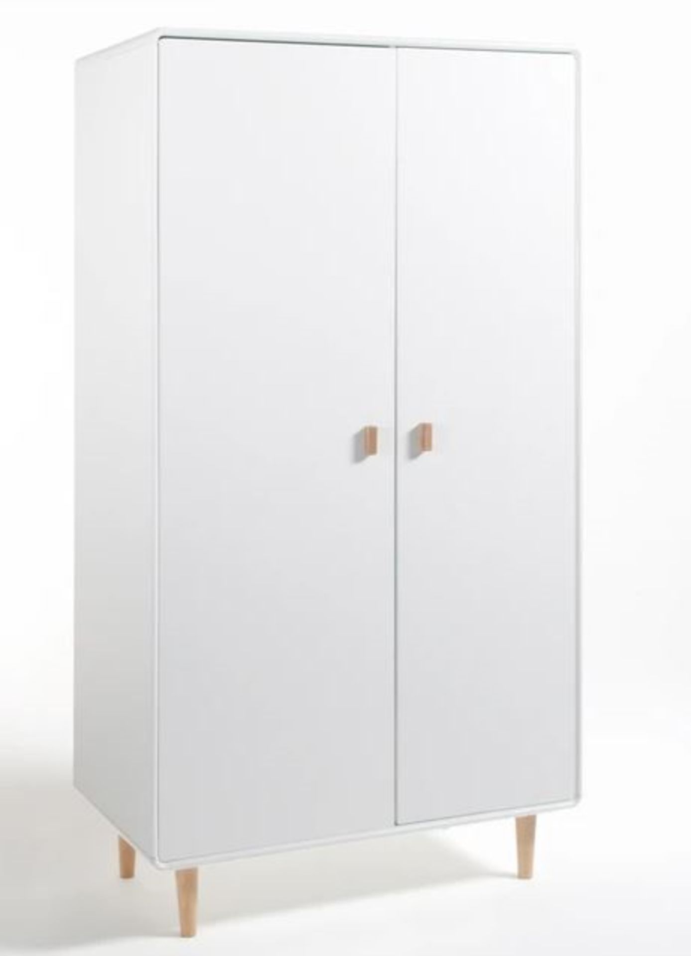 1 GRADE B BOXED JIMI 2 DOOR WARDROBE IN WHITE / RRP £525.00 (PUBLIC VIEWING AVAILABLE)