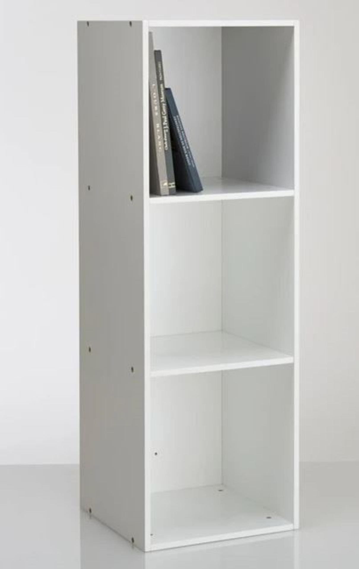 1 GRADE A BOXED LA REDOUTE MAYEUL 3 COMPARTMENT WALL SHELF IN WHITE / RRP £75.00 (PUBLIC VIEWING