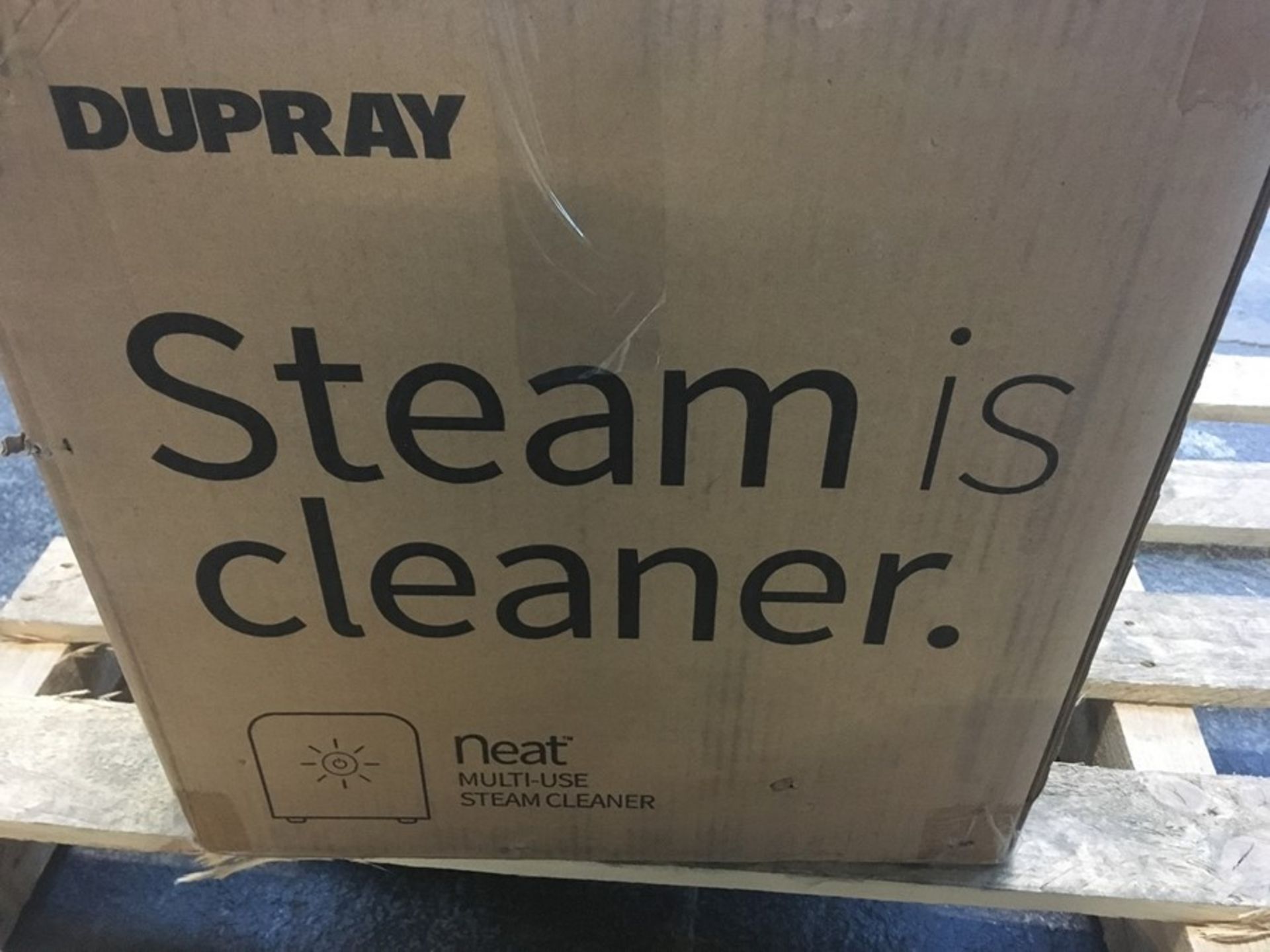 1 BOXED DUPRAY NEAT STEAM CLEANER IN WHITE / RRP £149.99 (PUBLIC VIEWING AVAILABLE)