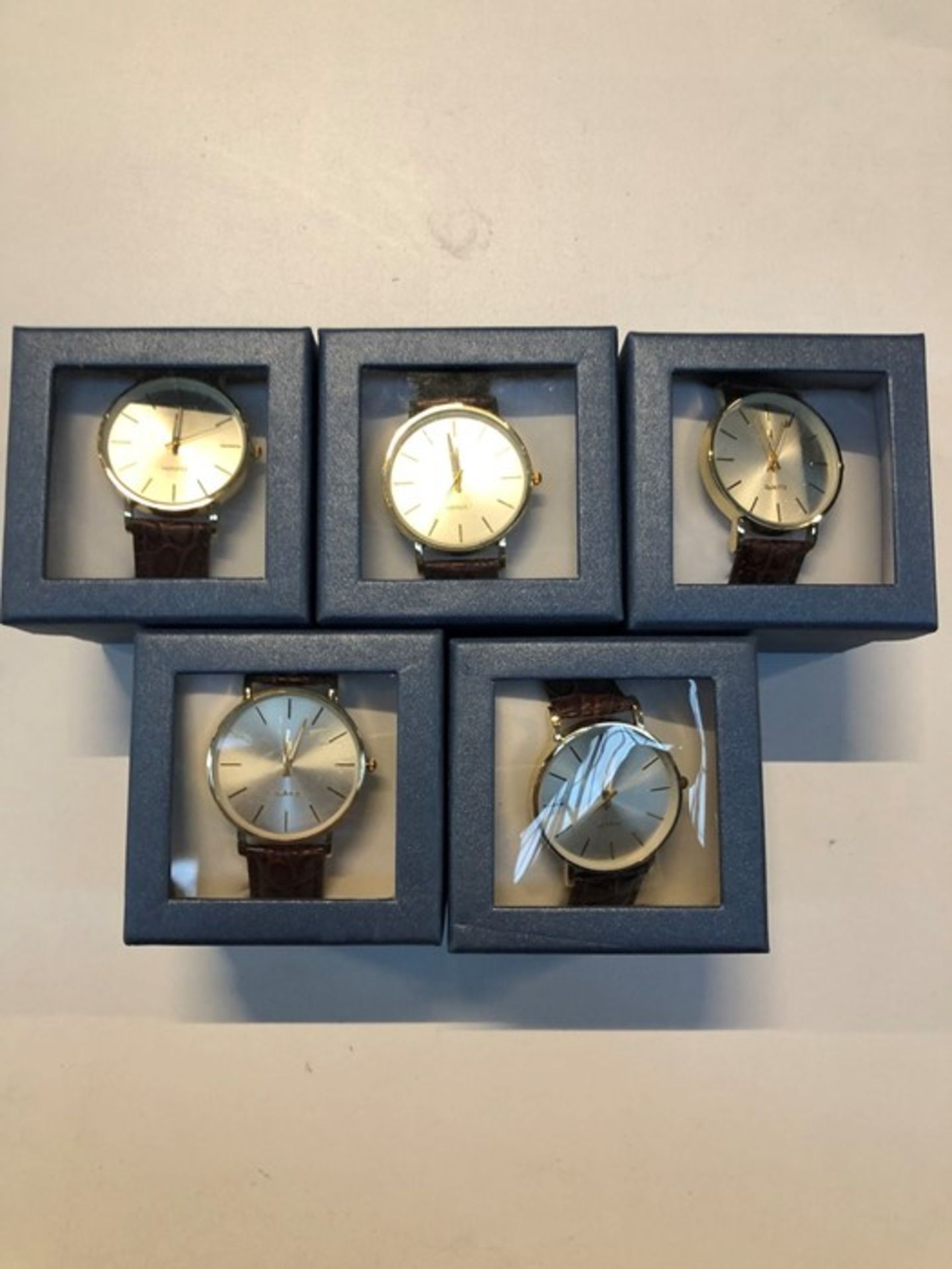 1 LOT TO CONTAIN 5 BOXED GENTS QUARTZ WATCHES / RRP £149.75 (PUBLIC VIEWING AVAILABLE)