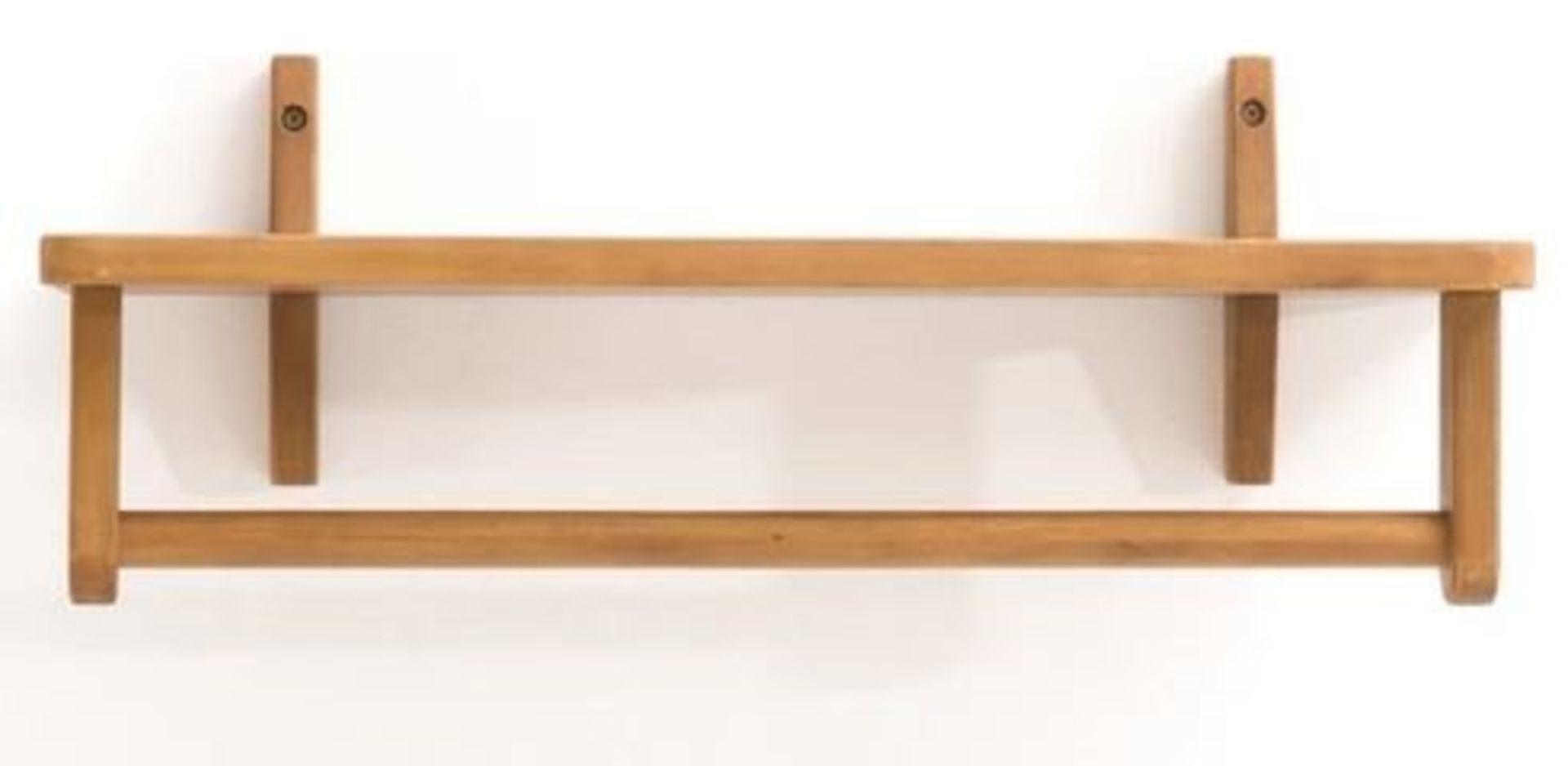 1 GRADE B BOXED LA REDOUTE ACACIA WOOD WALL SHELF / RRP £18.00 (PUBLIC VIEWING AVAILABLE) - Image 2 of 2
