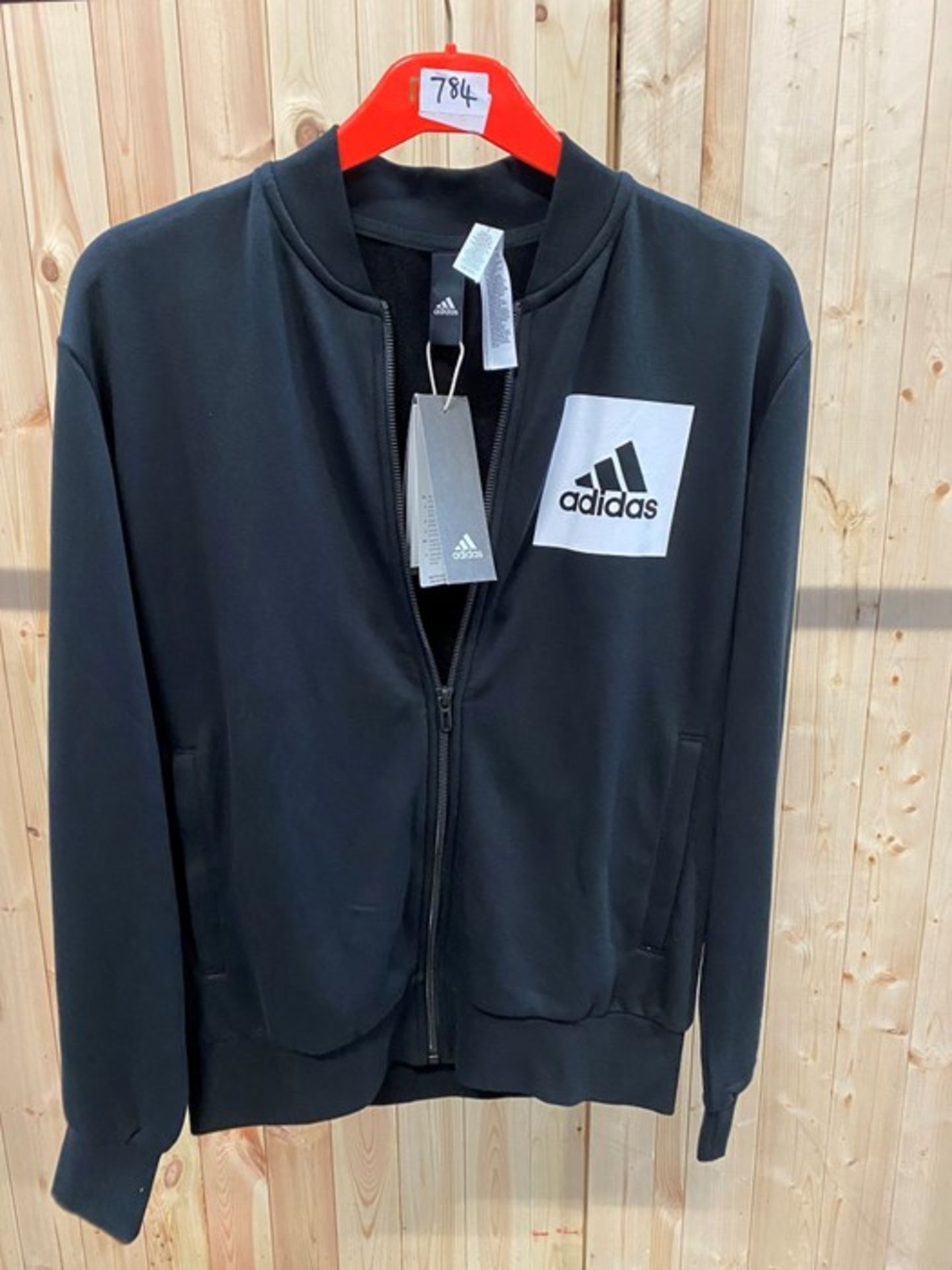 1 MEN'S ADIDAS ZIP UP TRACK JACKET IN BLACK / SIZE: S / RRP £30.00 (PUBLIC VIEWING AVAILABLE)