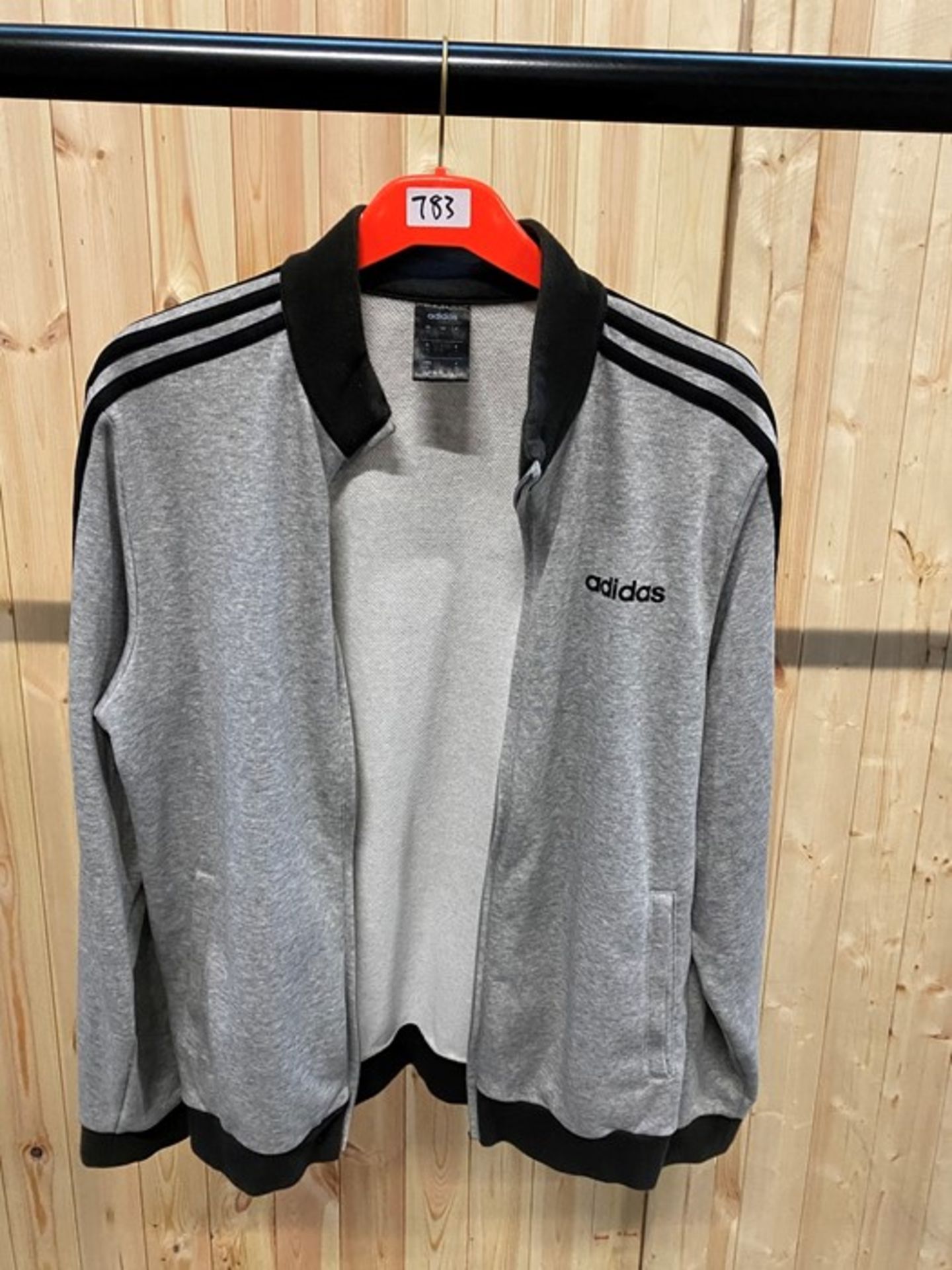 1 MEN'S ADIDAS ZIP UP TRACK JACKET IN GREY / SIZE: S / RRP £30.00 (PUBLIC VIEWING AVAILABLE)