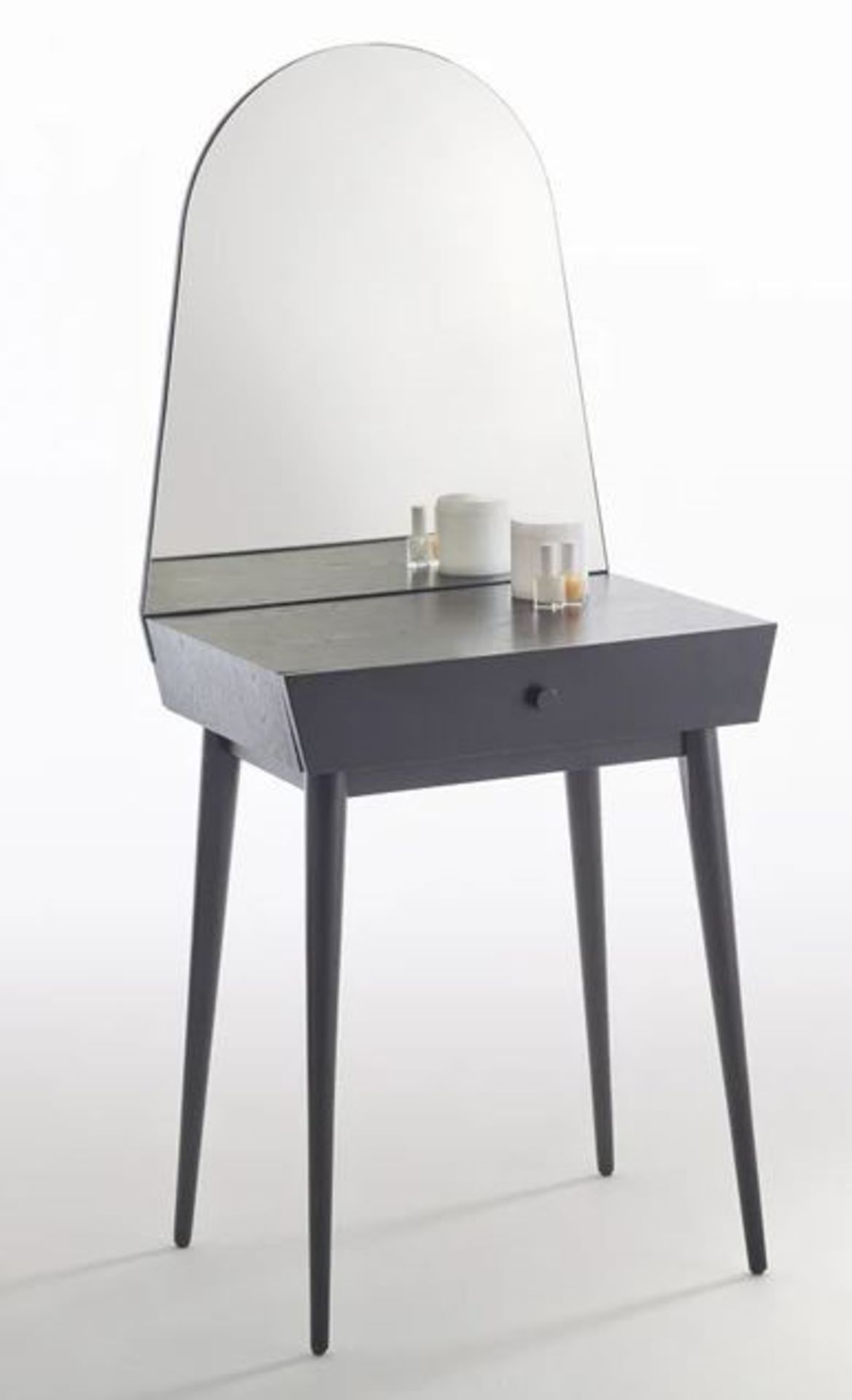 1 GRADE B BOXED DESIGNER CLAIROY 1 DRAWER SCANDI STYLE DRESSING TABLE IN BLACK / RRP £165.00 (PUBLIC