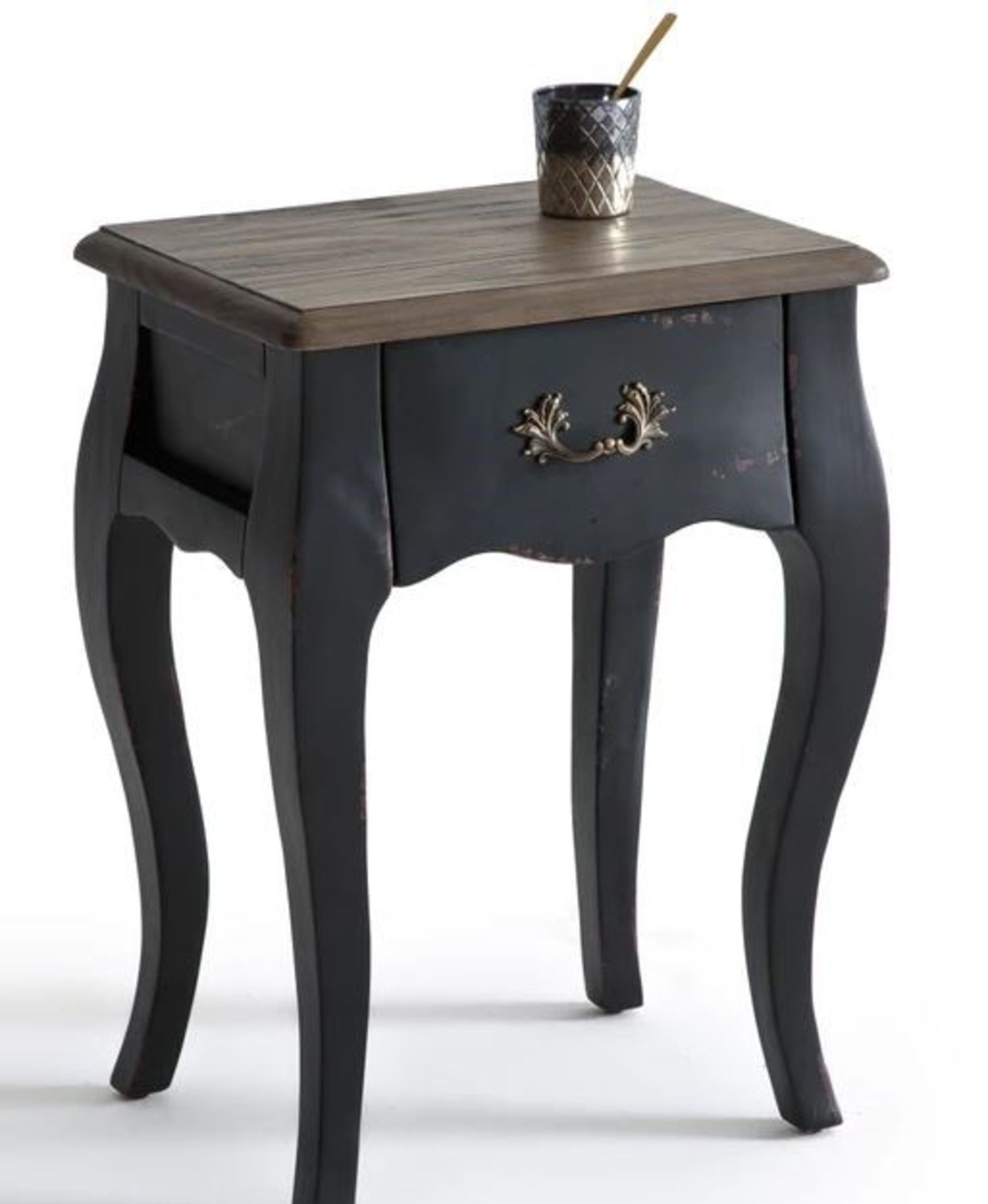 1 BOXED GRADE A, JANEL 1-DRAWER BEDSIDE TABLE IN BLACK / RRP £175.00 (PUBLIC VIEWING AVAILABLE)