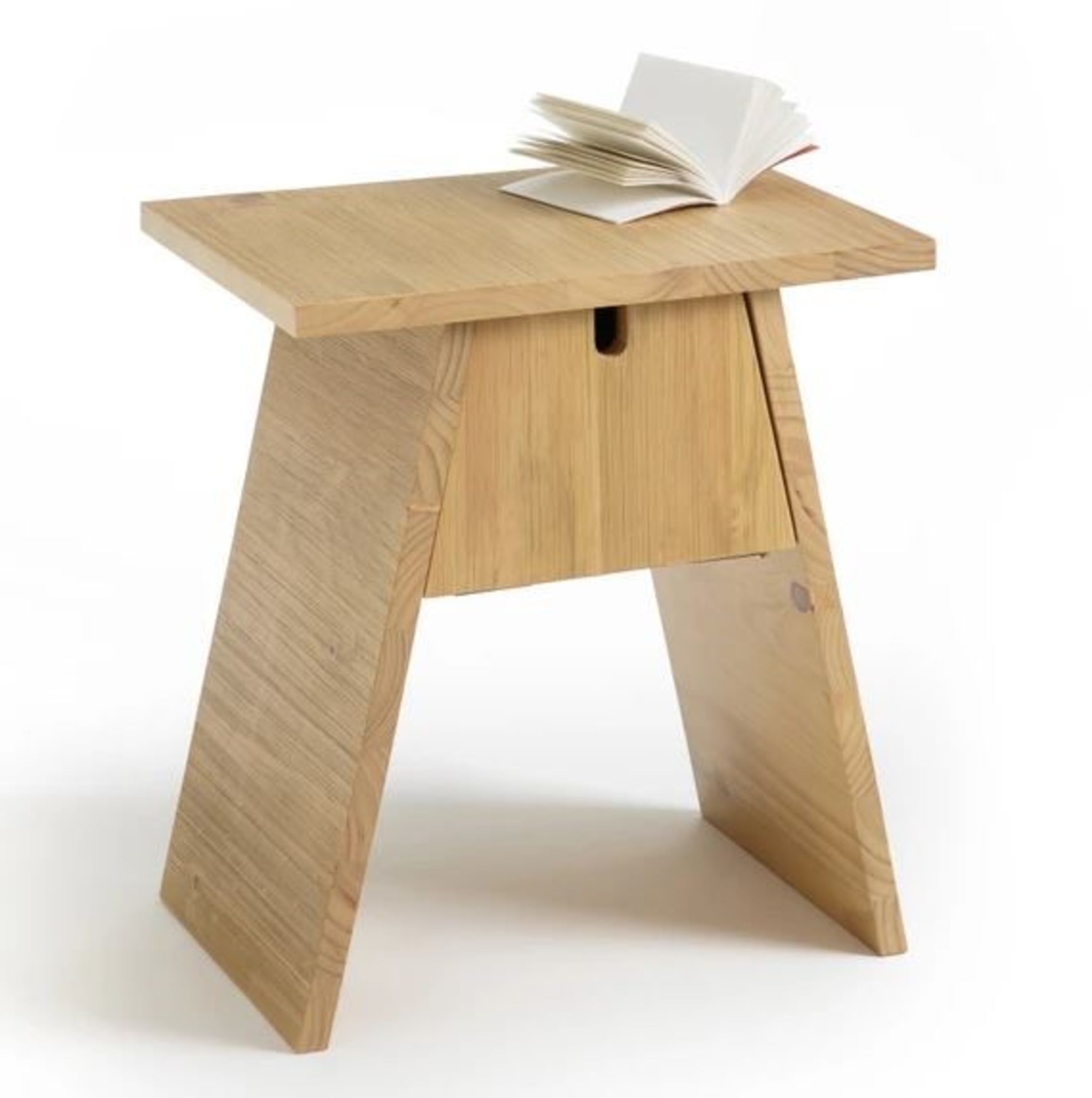 1 GRADE B BOXED DESIGNER ASAYO SOLID OAK BEDSIDE TABLE / RRP £85.00 (PUBLIC VIEWING AVAILABLE)