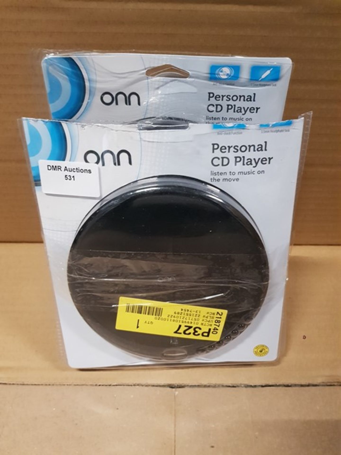 1 LOT TO CONTAIN 3 BOXED ONN PORTABLE PERSONAL CD PLAYERS / RRP £30.00 / BL - 8740 (PUBLIC VIEWING