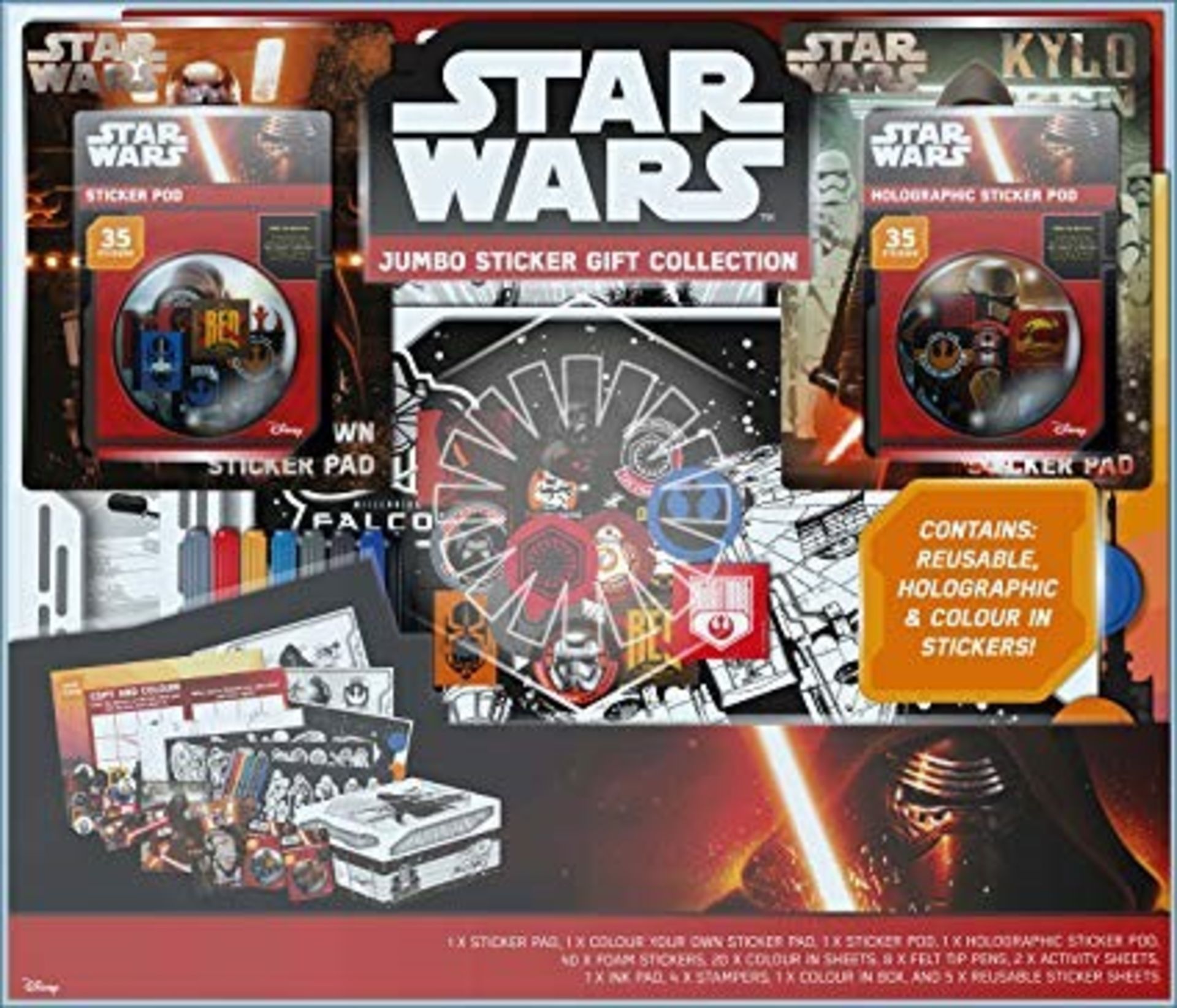 1 SEALED STAR WARS JUMBO STICKER GIFT COLLECTION / RRP £19.97 (PUBLIC VIEWING AVAILABLE)