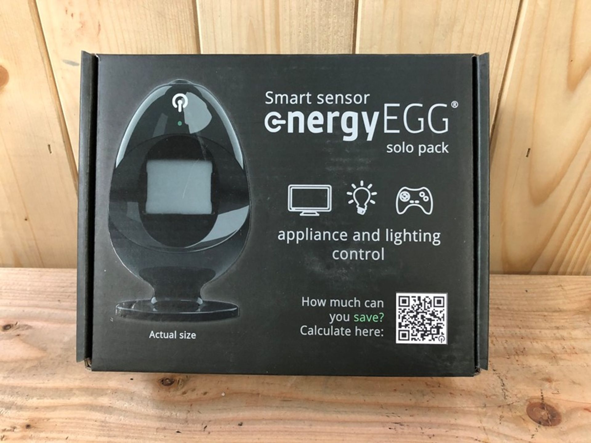 1 BOXED SMART SENSOR ENERGY EGG AND SOLO PLUG IN BLACK / RRP £44.99 / PN - NPN (PUBLIC VIEWING