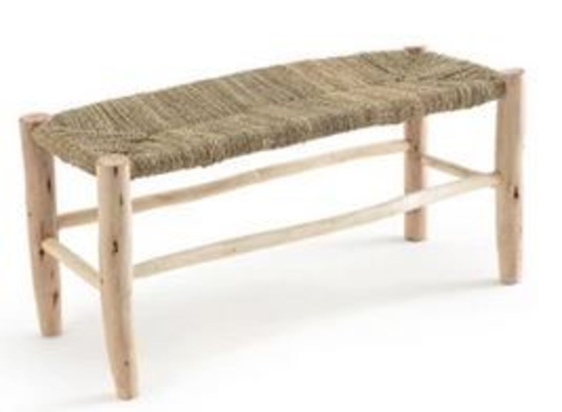 1 GRADE A GHADA RAW WILLOW WOOD BENCH IN NATURAL / RRP £145.00 (PUBLIC VIEWING AVAILABLE)