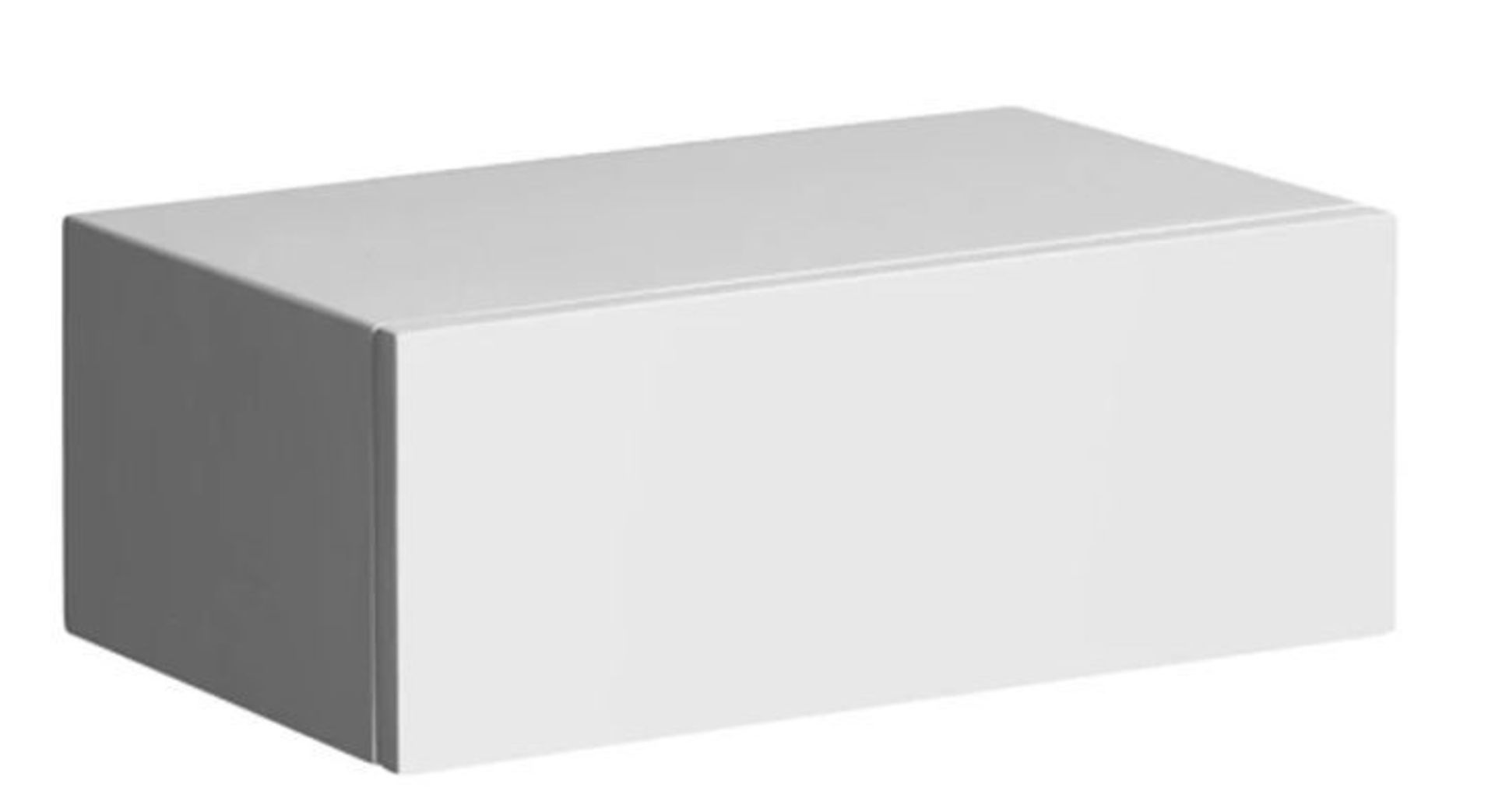 1 GRADE B BOXED DESIGNER VESPER 1 DRAWER SHELF UNIT IN WHITE / RRP £65.00 (PUBLIC VIEWING