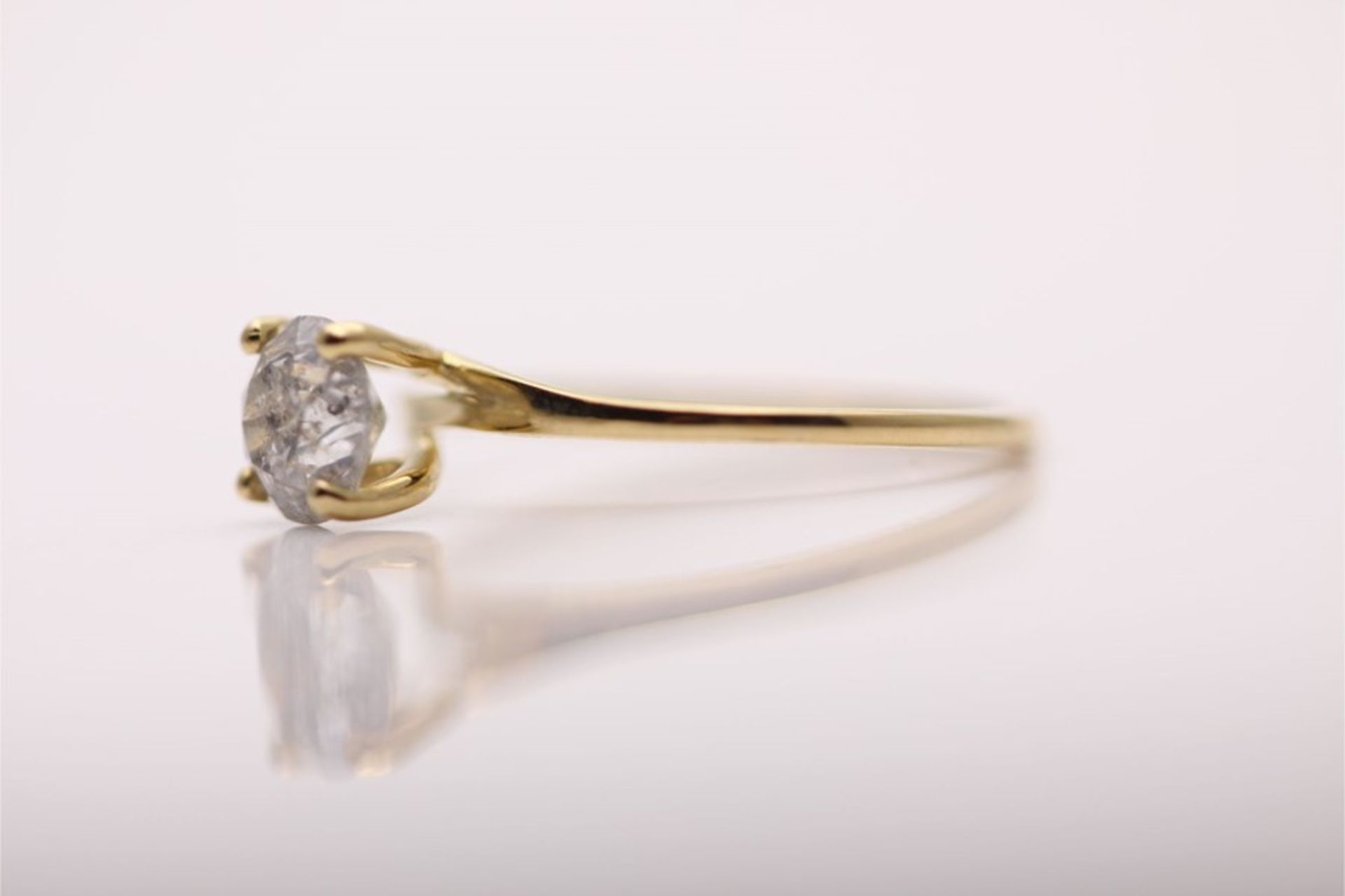 18CT YELLOW GOLD LADIES DIAMOND SOLITAIRE RING, DIAMOND WEIGHT- 0.96CT - Image 4 of 4