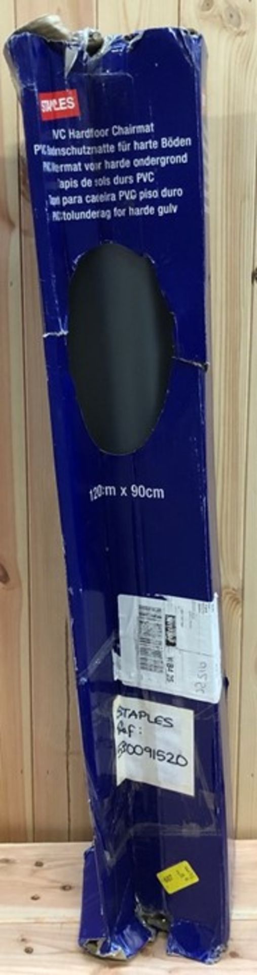 1 BOXED PVC HARD FLOOR CHAIRMAT / SIZE 120 X 90CM / RRP £35.99 (PUBLIC VIEWING AVAILABLE)
