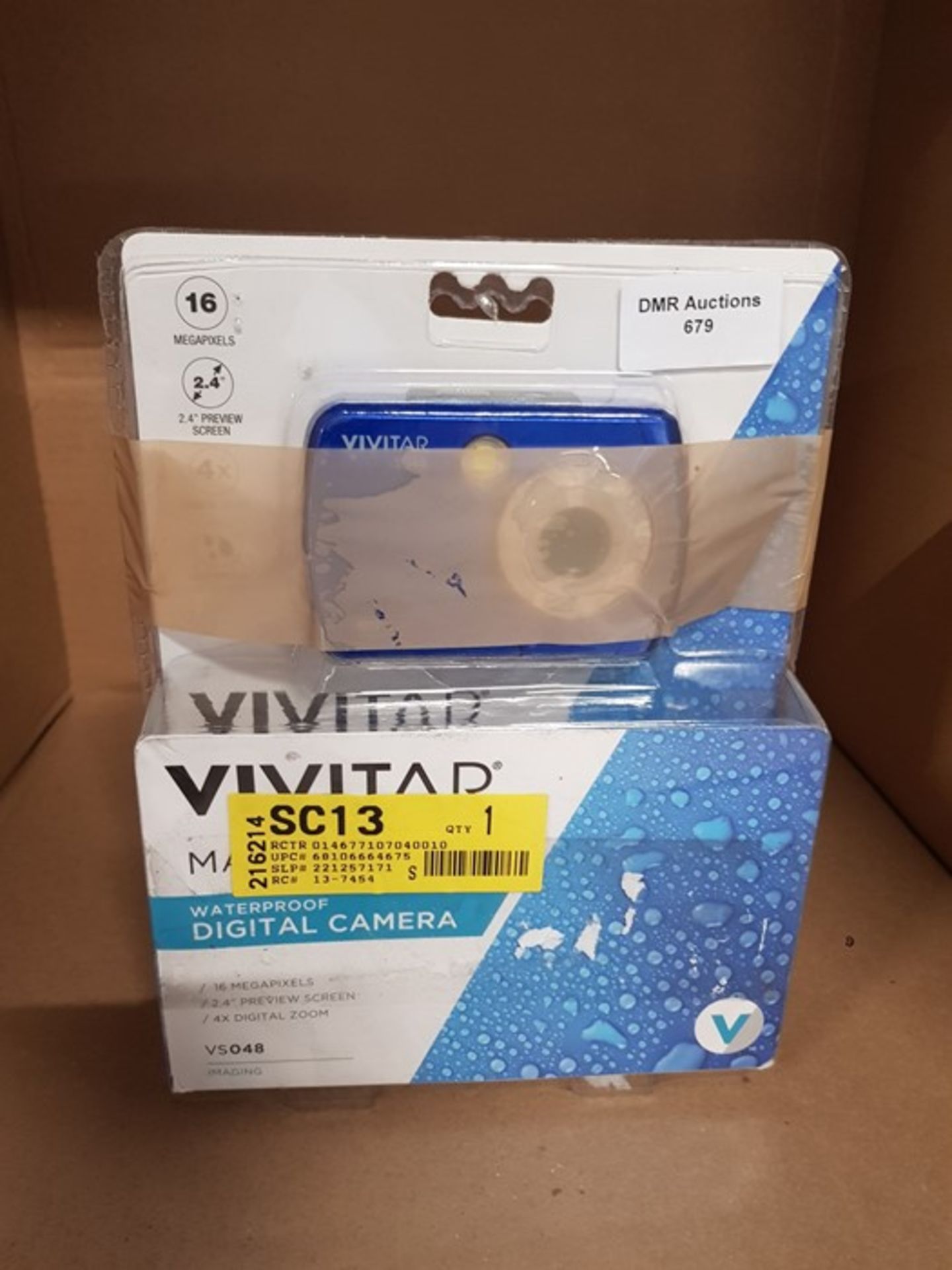 1 BOXED VIVITAR VS048 WATERPROOF DIGITAL CAMERA / RRP £42.33 / BL - 6214 (PUBLIC VIEWING AVAILABLE)