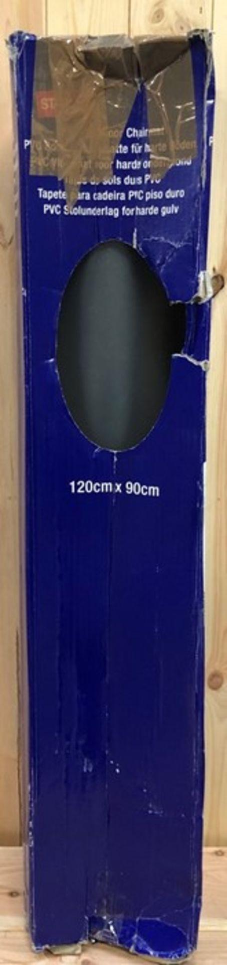 1 BOXED PVC HARD FLOOR CHAIRMAT / SIZE 120 X 90CM / RRP £35.99 (PUBLIC VIEWING AVAILABLE)