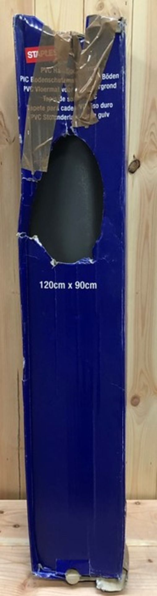 1 BOXED PVC HARD FLOOR CHAIRMAT / SIZE 120 X 90CM / RRP £35.99 (PUBLIC VIEWING AVAILABLE)