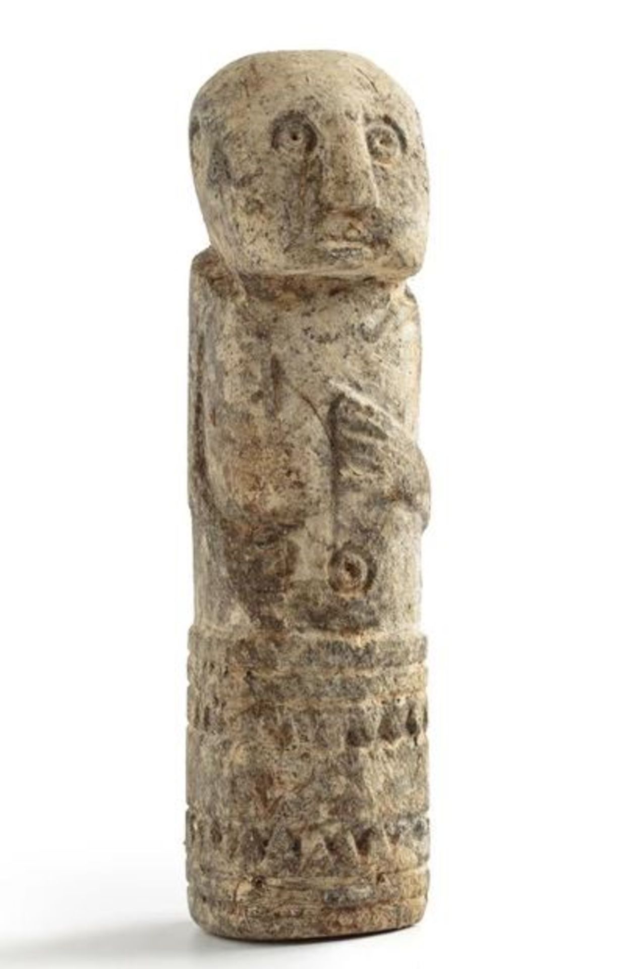 1 BOXED GRADE 1, AM.PM SUMATRA TRIBAL STONE STATUE - IN BEIGE / RRP £65.00 (PUBLIC VIEWING