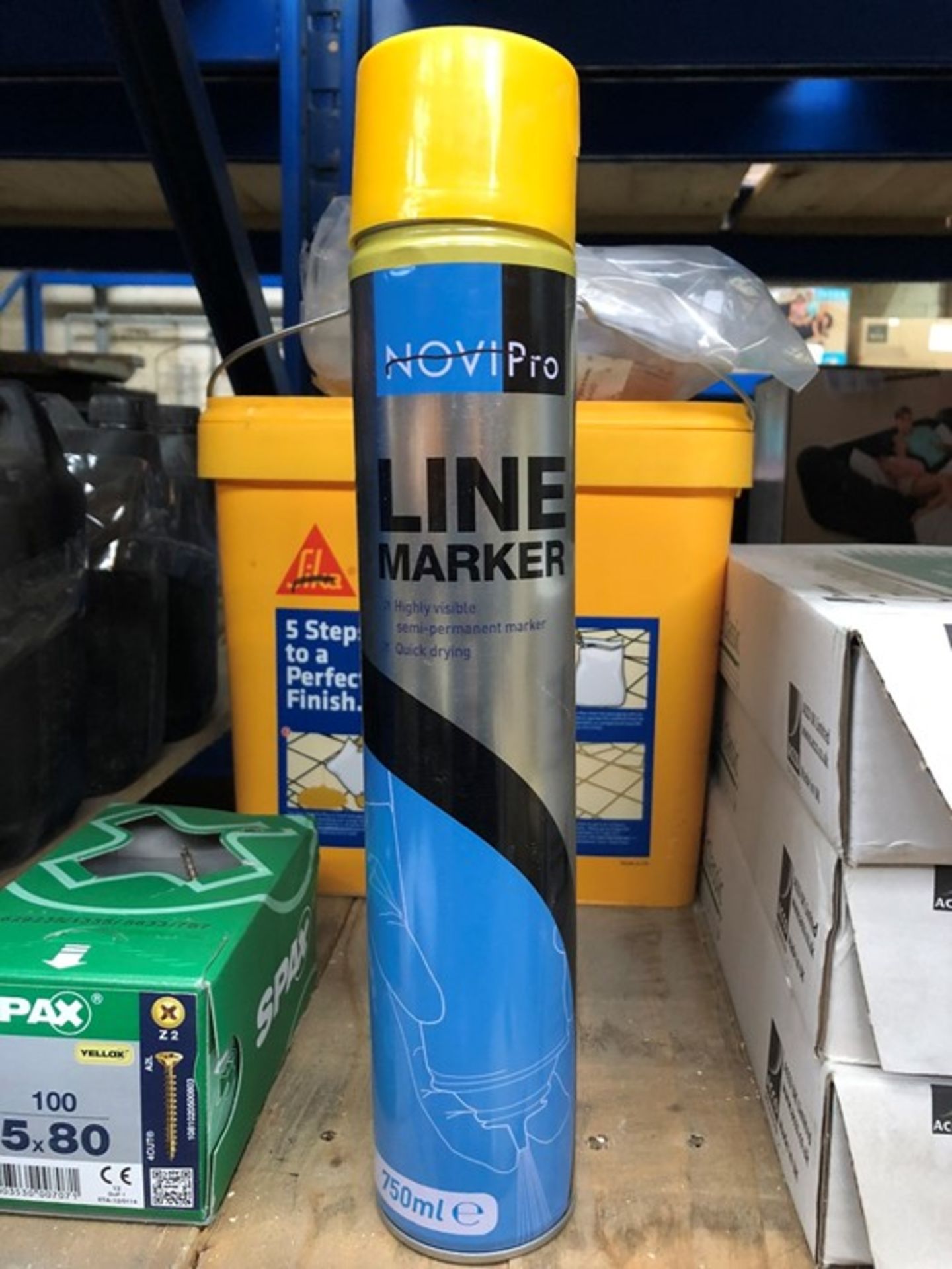 1 LOT TO CONTAIN 6 BOXED CANS OF NOVIPRO LINE MARKER IN YELLOW / 750MML PER CAN / PN - 722 (PUBLIC