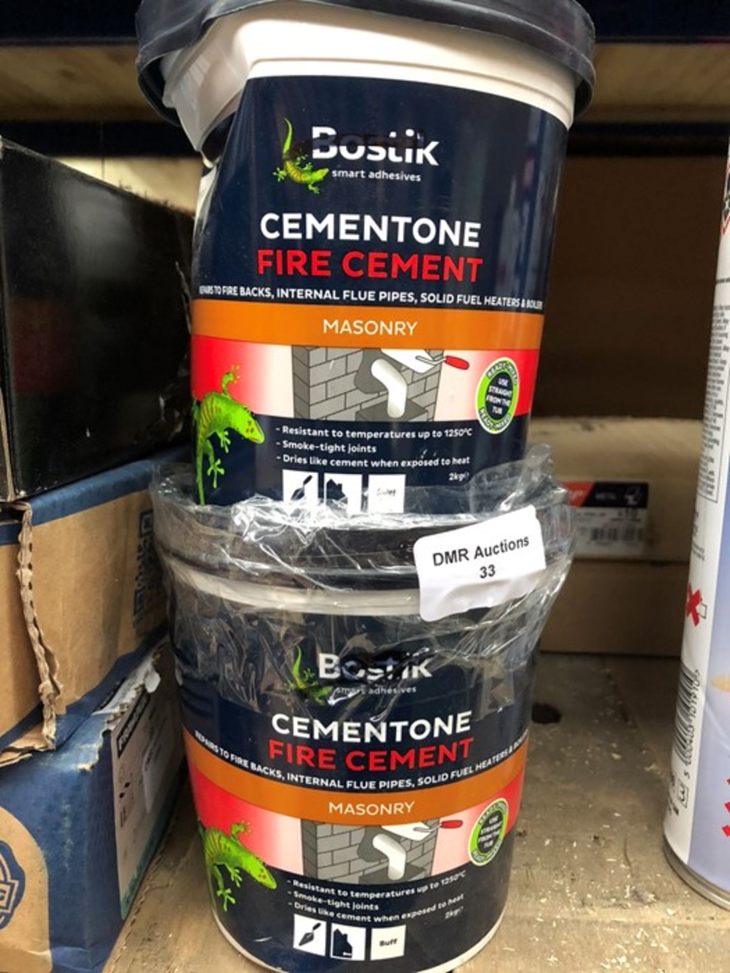 1 LOT TO CONTAIN 2 TUBS OF 2KG BOSTIK CEMENTONE FIRE CEMENT / PN - 719 (PUBLIC VIEWING AVAILABLE)