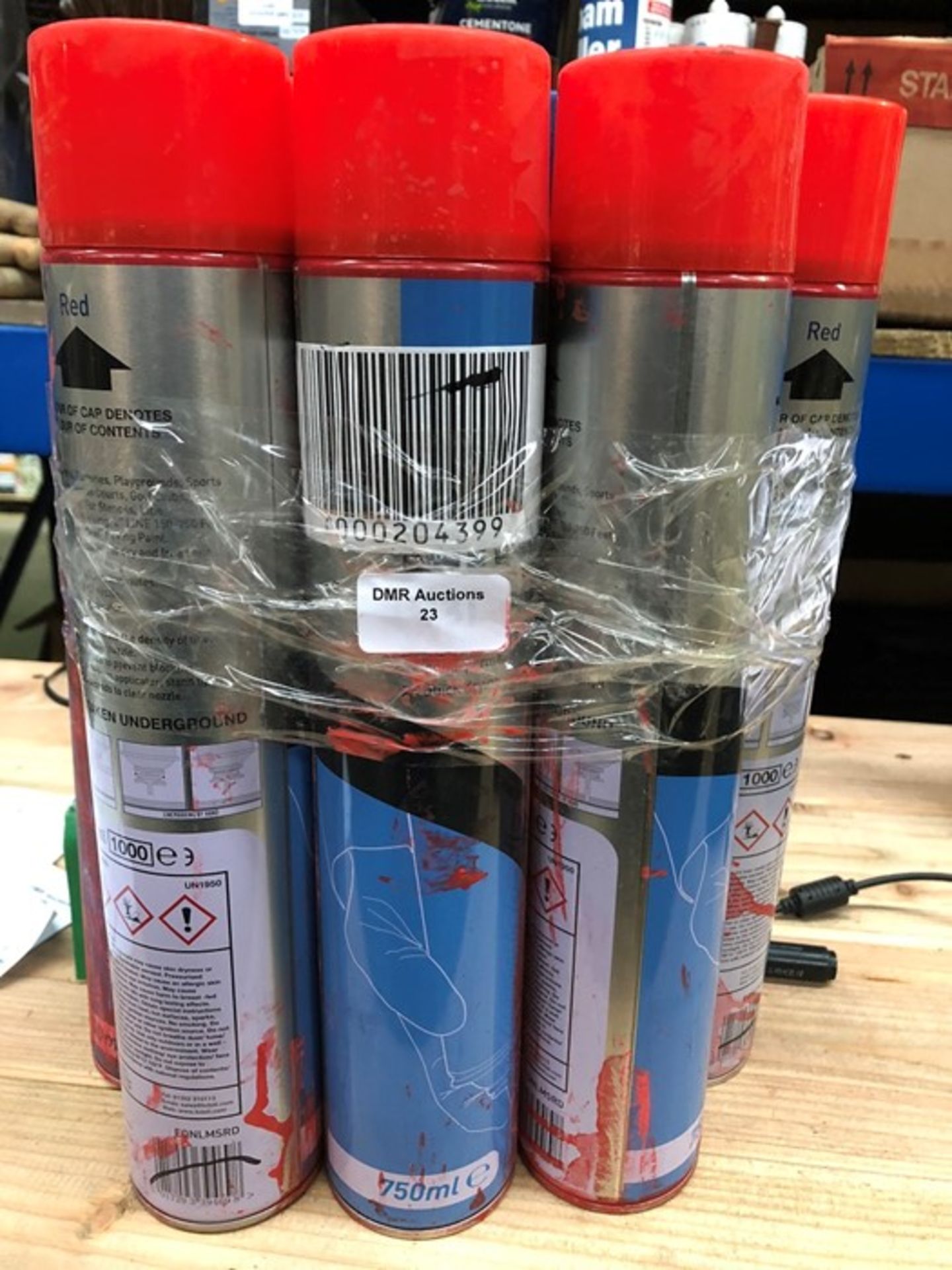 1 LOT TO CONTAIN 7 750ML BOTTLES OF NOVIPRO LINE MARKER / 6 RED, 1 BLUE / RRP £33.60 / PN - 719 (