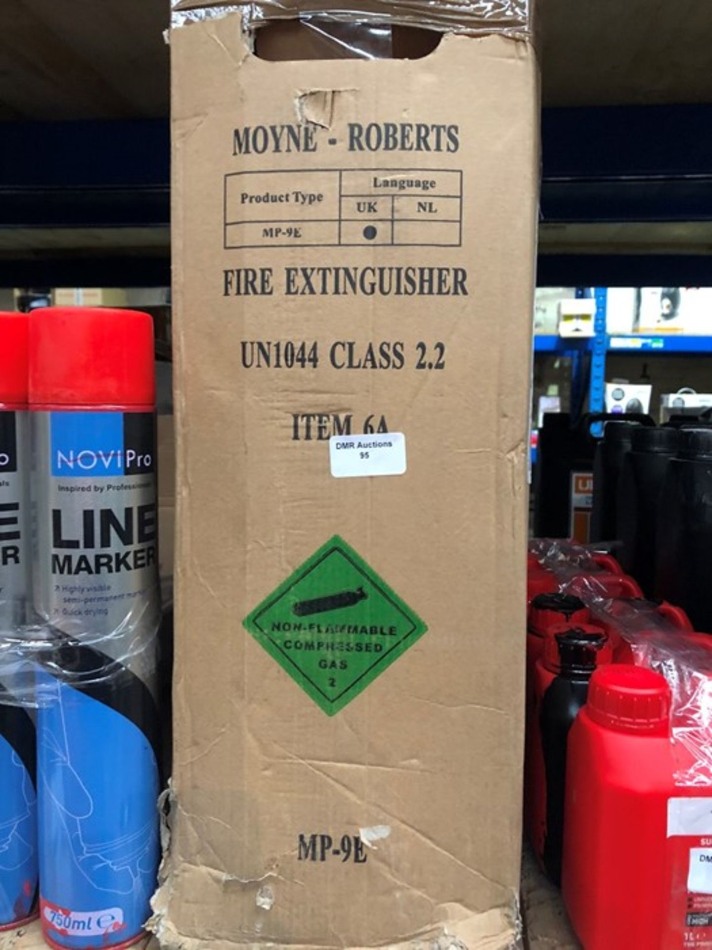 1 BOXED MOYNE ROBERTS FIRE EXTINGUISHER UN1044 CLASS 2.2 POWDER / RRP £47.99 (PUBLIC VIEWING