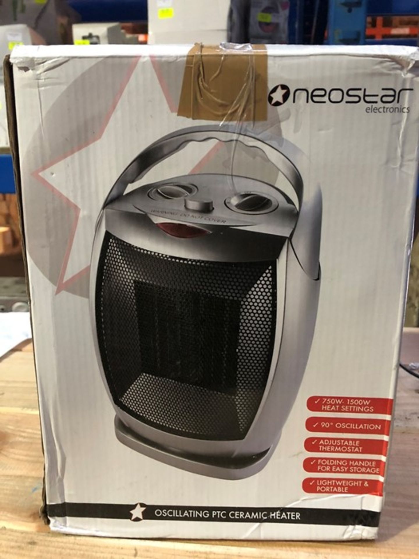 1 BOXED NEOSTAR ELECTRONICS OSCILLATING PTC CERAMIC HEATER / RRP £24.99 (PUBLIC VIEWING AVAILABLE)