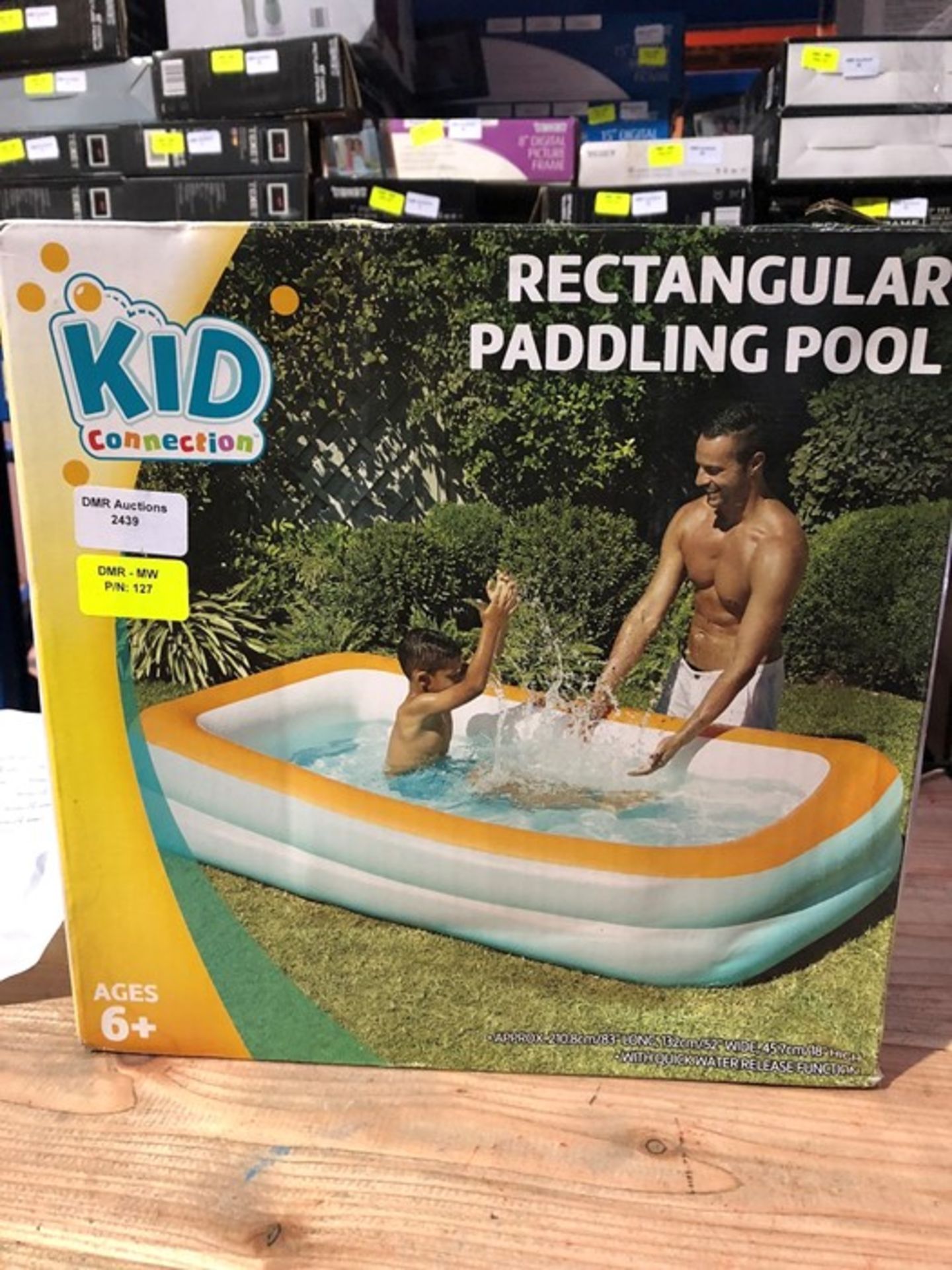 1 BOXED KID CONNECTION RECTANGULAR PADDLING POOL / RRP £24.99 (PUBLIC VIEWING AVAILABLE)