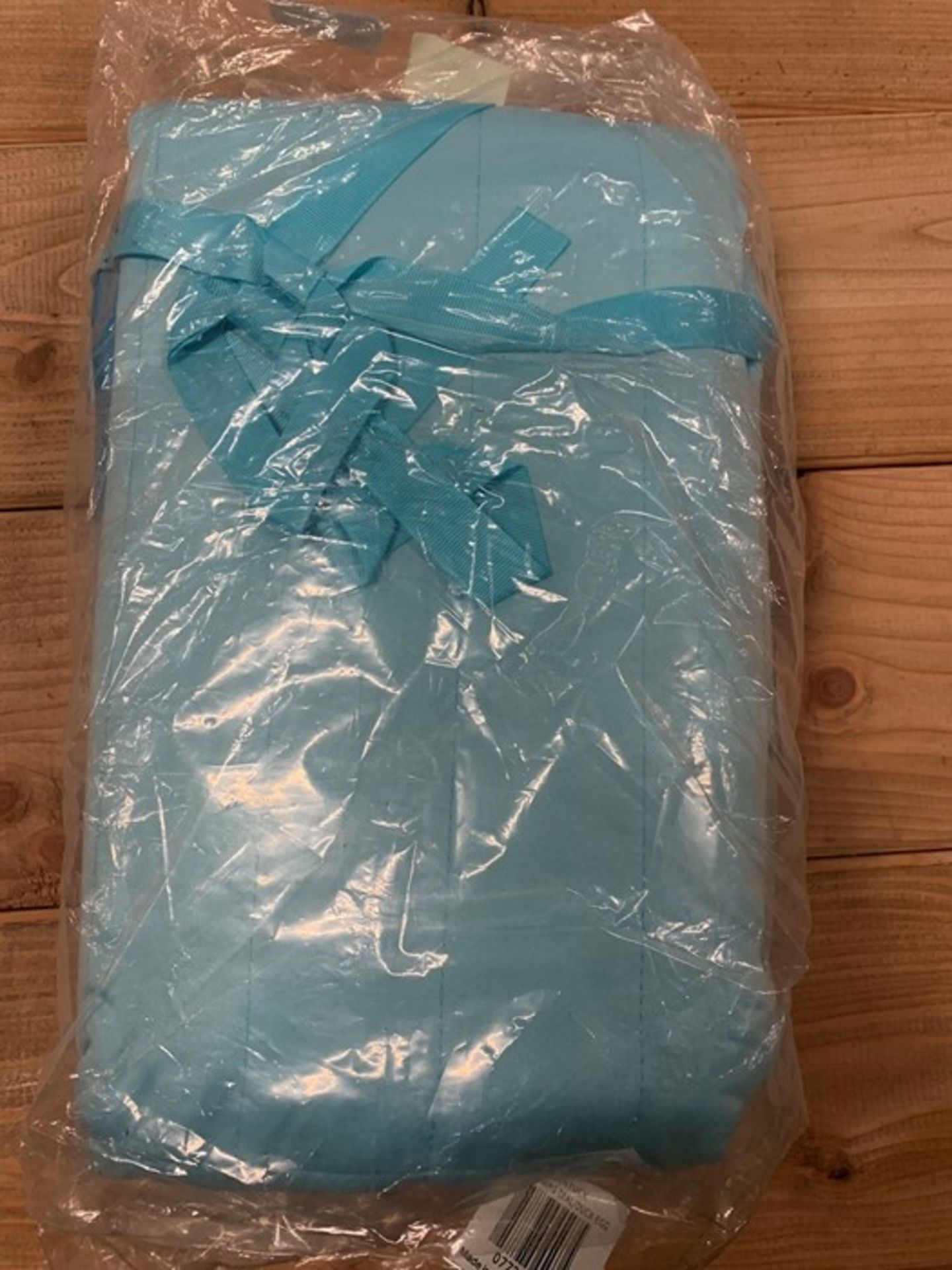 1 BAGGED OXFORD PINTUCK PILLOW SHAMS IN TEAL/DUCK EGG (PUBLIC VIEWING AVAILABLE)