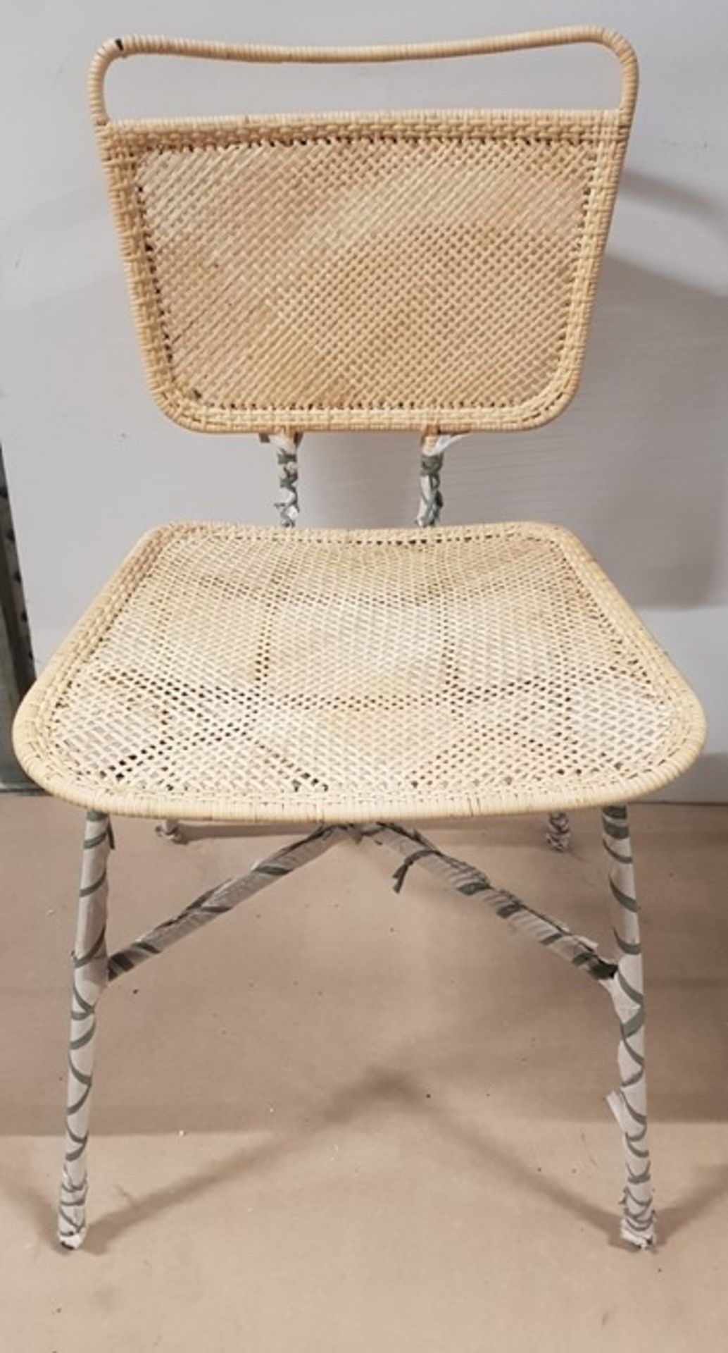 1 WEAVED INDOOR CHAIR IN LIGHT BROWN (PUBLIC VIEWING AVAILABLE)