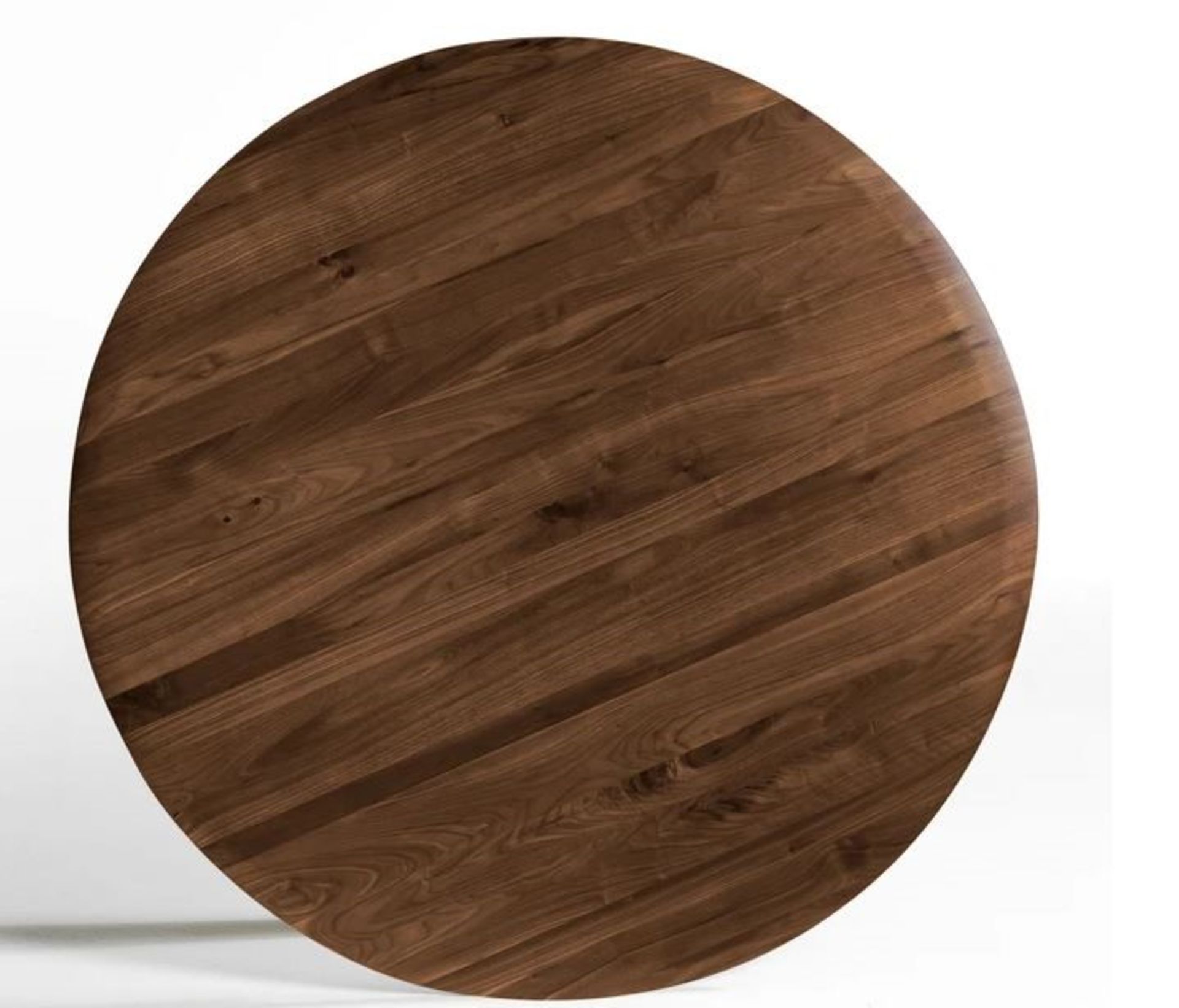 1 GRADE B BOXED DESIGNER HISIA SOLID WALNUT TABLETOP / DIAMETER: 120CM / RRP £475.00 (PUBLIC VIEWING - Image 2 of 2