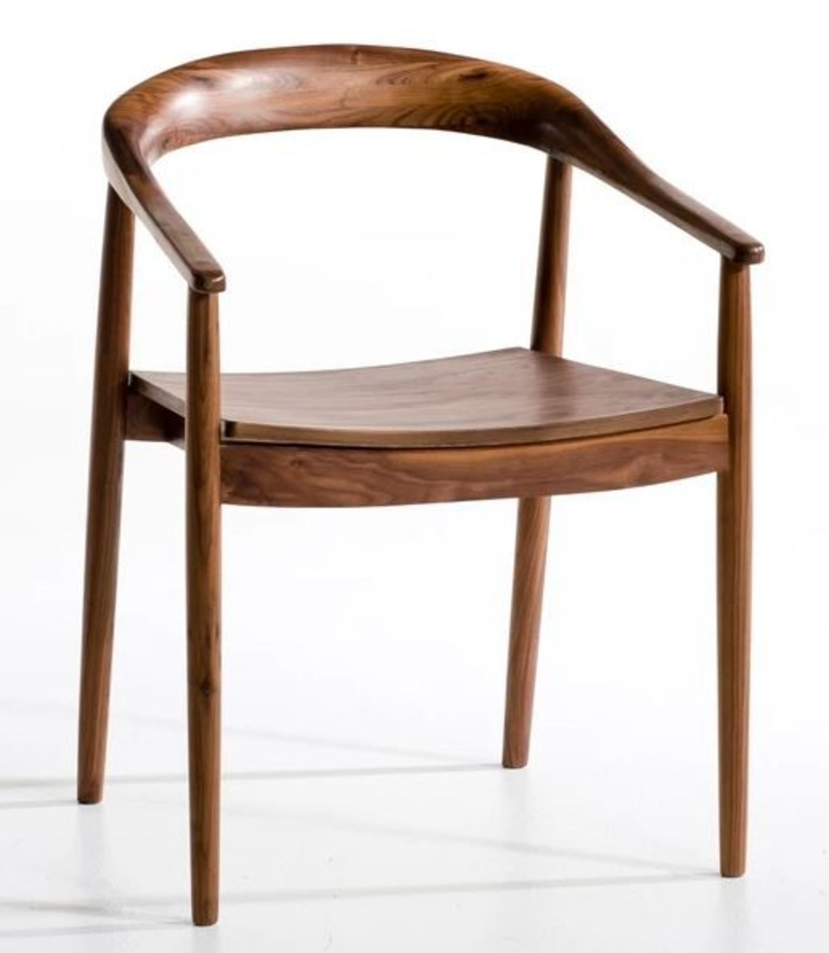 1 GRADE A BOXED DESIGNER GALB WOODEN ARMCHAIR IN WALNUT WOOD / RRP £290.00 (PUBLIC VIEWING