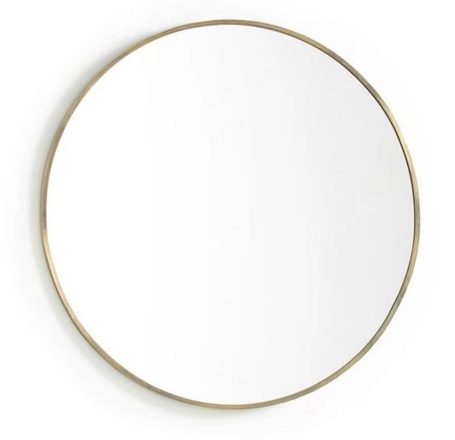 1 GRADE B BOXED DESIGNER CALIGONE GOLD COLOURED METAL MIRROR / SIZE 80CM / RRP £199.00 (PUBLIC