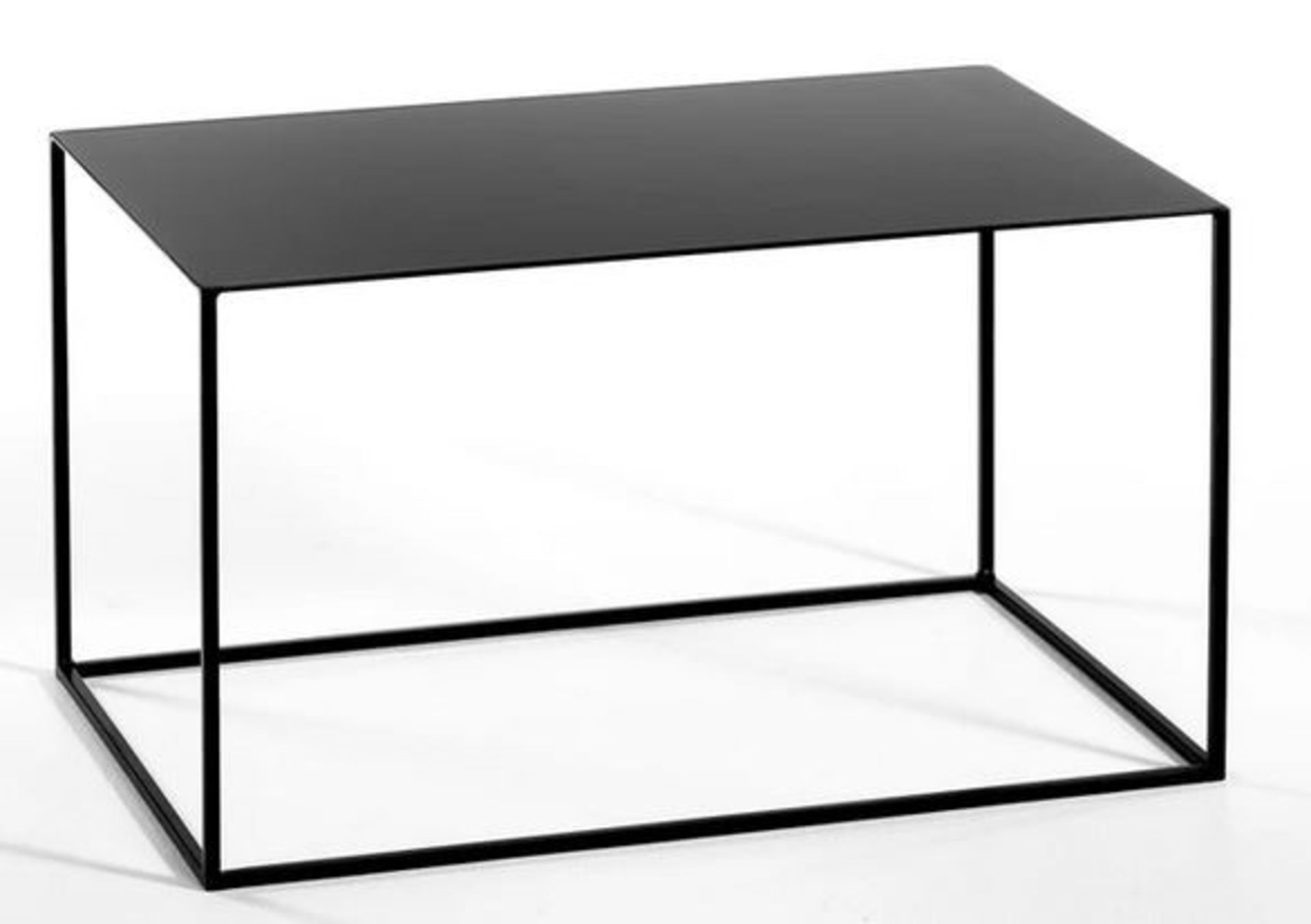 1 BOXED GRADE A DESIGNER AM.PM ROMY LARGE RECTANGULAR OCCASIONAL TABLE IN BLACK / RRP £130.00 (