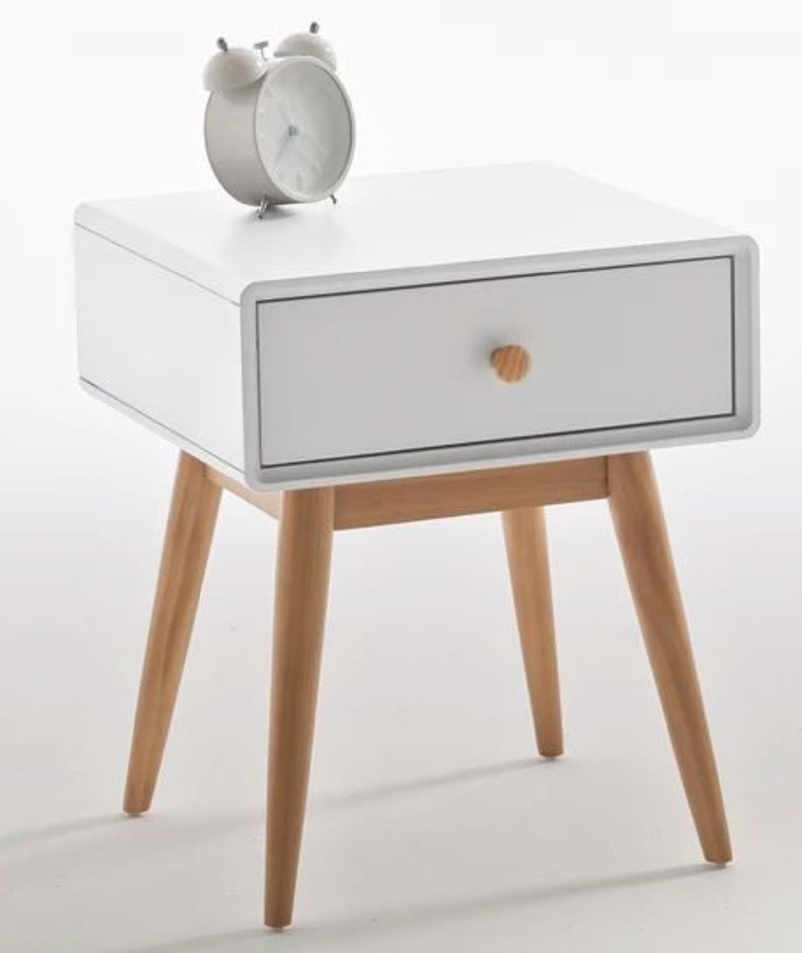 1 GRADE B BOXED DESIGNER JIMI BEDSIDE TABLE IN WHITE / RRP £110.00 (PUBLIC VIEWING AVAILABLE) - Image 2 of 2