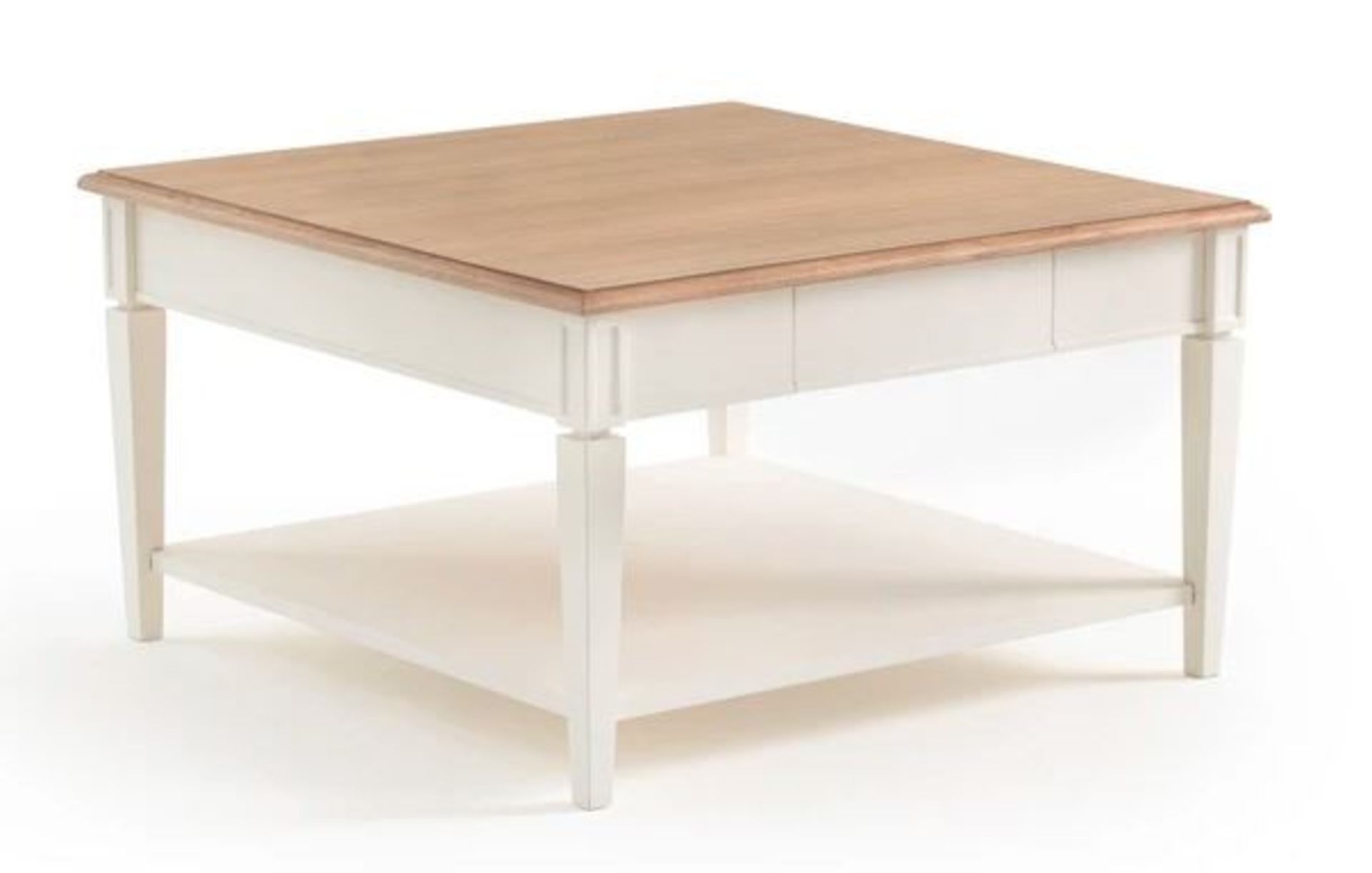 1 GRADE B BOXED DESIGNER ADELIA SQUARE COFFEE TABLE IN WHITE / RRP £250.00 (PUBLIC VIEWING