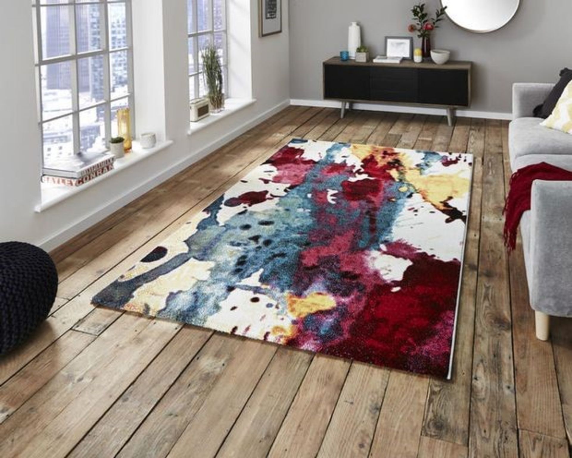 1 GRADE A BAGGED DESIGNER SUNRISE RUG / 160 X 220CM / RRP £159.00 (PUBLIC VIEWING AVAILABLE) - Image 2 of 2