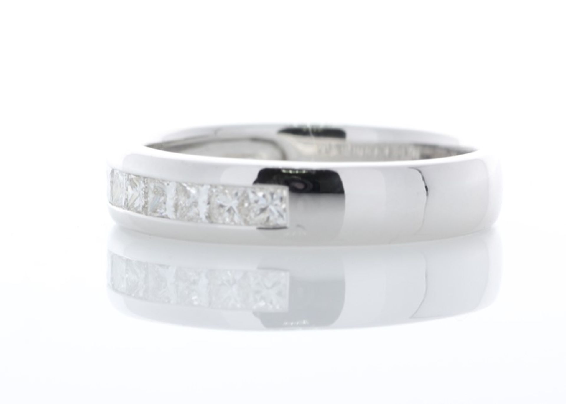 Valued by GIE £8,455.00 - 18ct White Gold Diamond Channel Set Half Eternity Ring 0.50 Carats - - Image 2 of 5