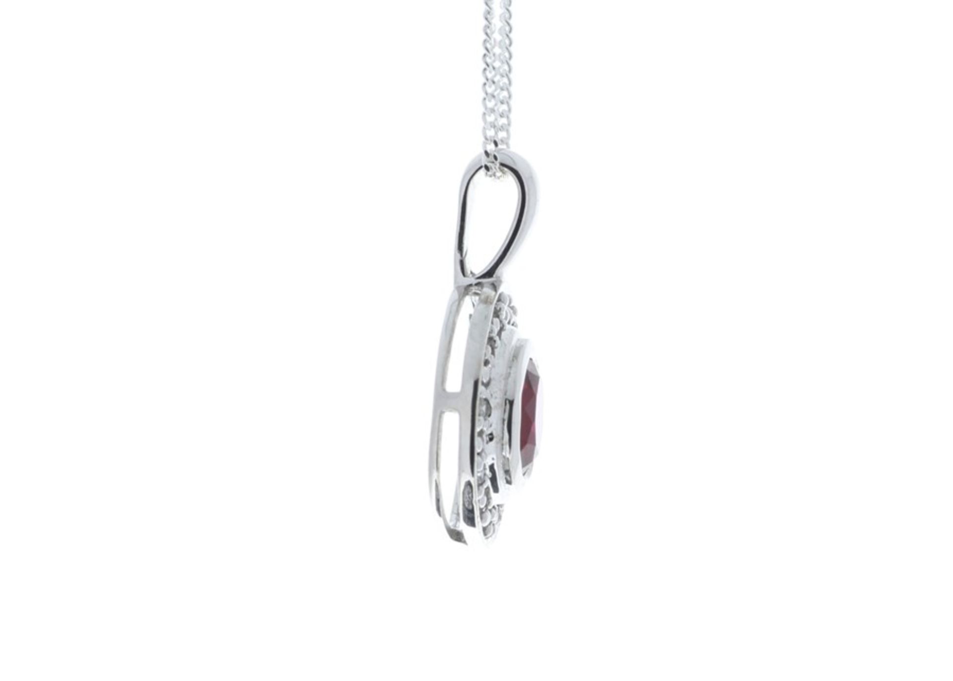 Valued by GIE £1,145.00 - 9ct White Gold Diamond Pendant 0.03 Carats - 8380018, Colour-D, Clarity- - Image 3 of 5