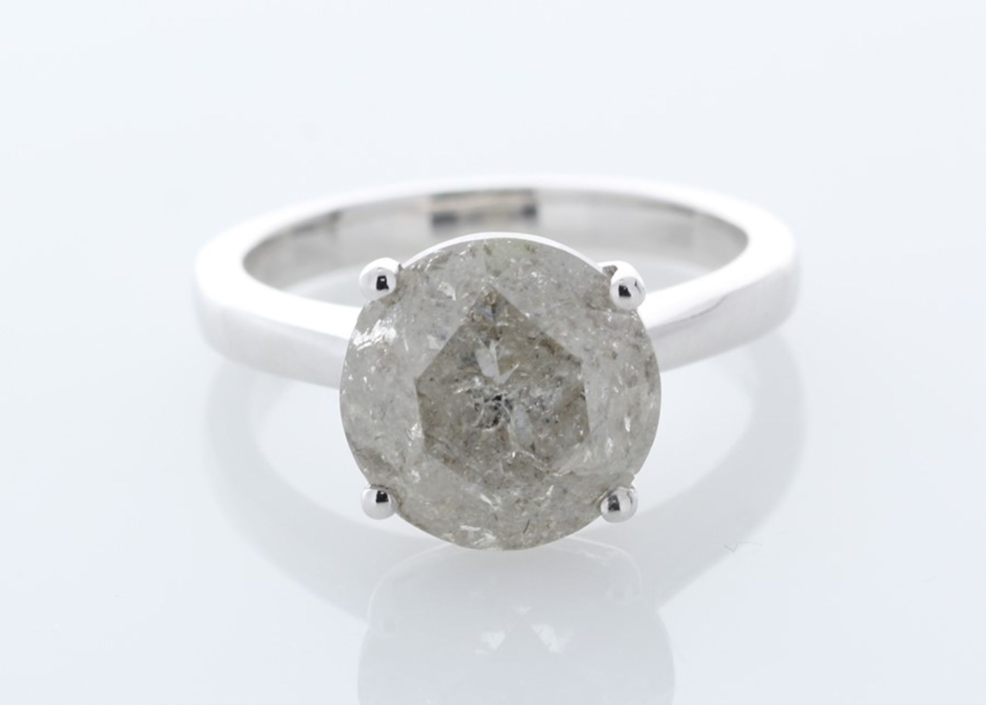 Valued by GIE £56,150.00 - 18ct White Gold Single Stone Prong Set Diamond Ring 5.00 Carats - - Image 2 of 8