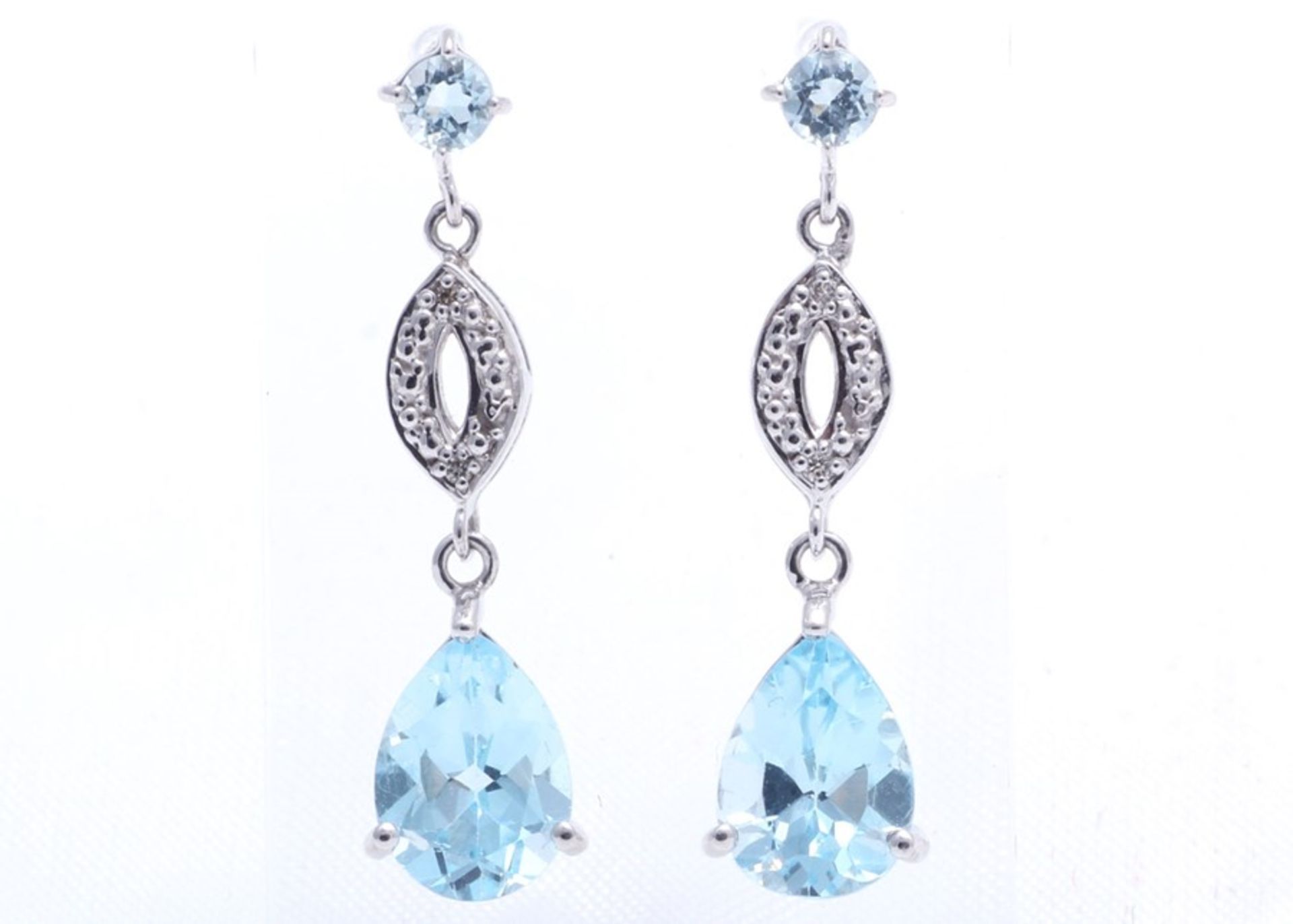 Valued by GIE £6,145.00 - 9ct White Gold Single Stone Claw Set Diamond Earring 0.40 Carats -