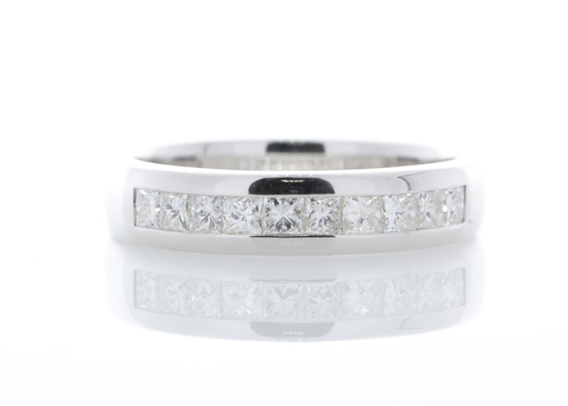 Valued by GIE £8,455.00 - 18ct White Gold Diamond Channel Set Half Eternity Ring 0.50 Carats -