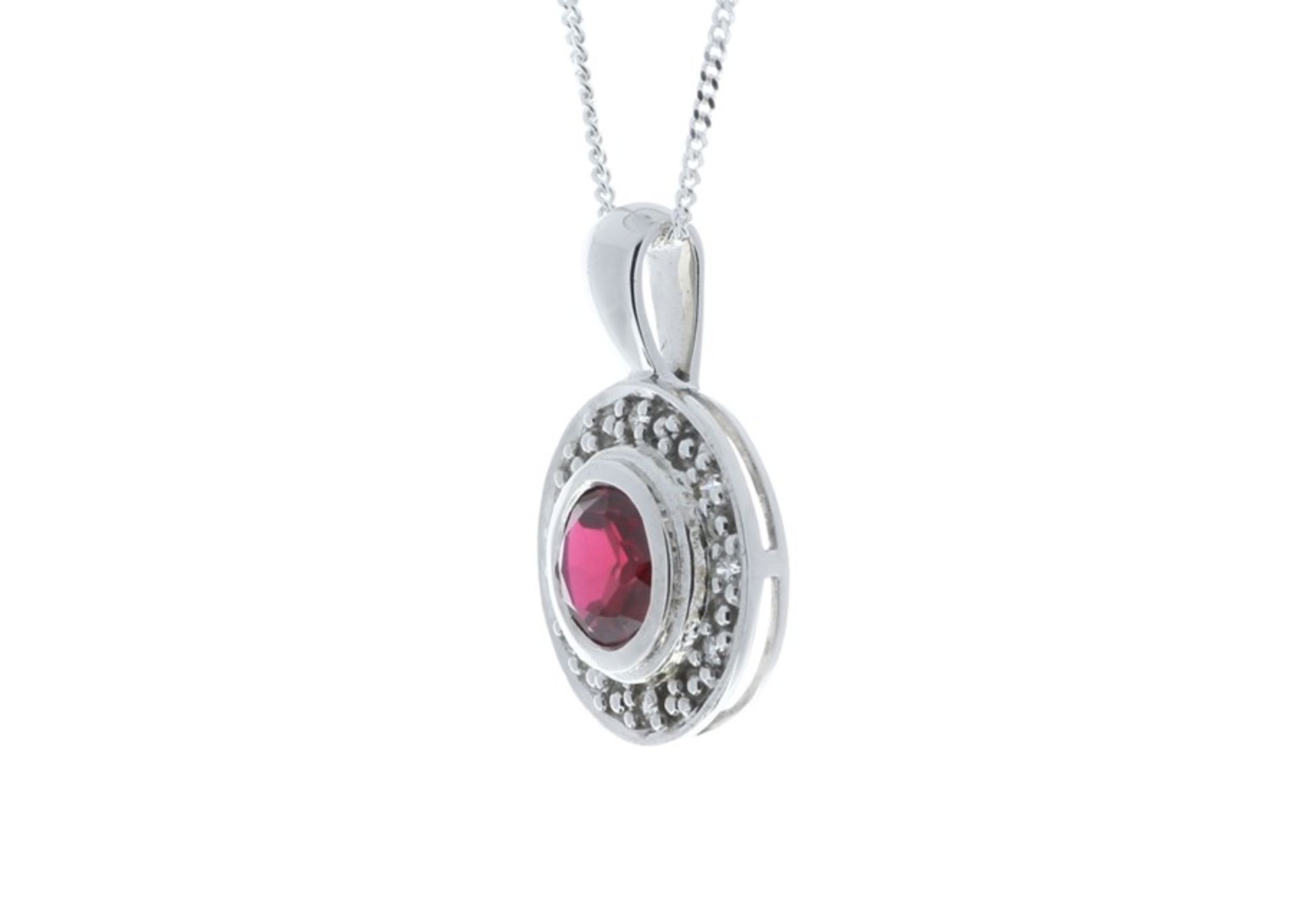 Valued by GIE £1,145.00 - 9ct White Gold Diamond Pendant 0.03 Carats - 8380018, Colour-D, Clarity- - Image 4 of 5