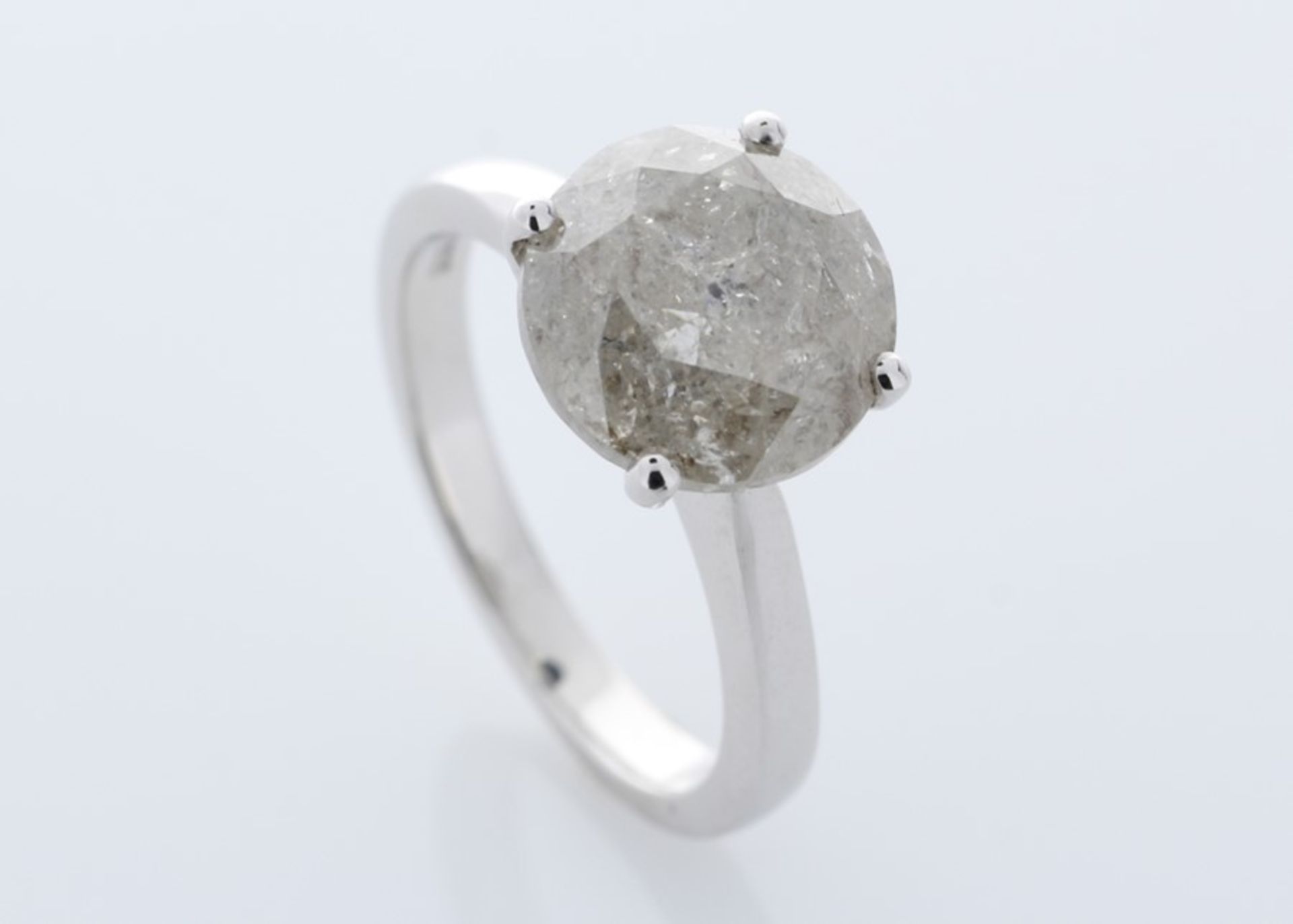 Valued by GIE £56,150.00 - 18ct White Gold Single Stone Prong Set Diamond Ring 5.00 Carats - - Image 7 of 8